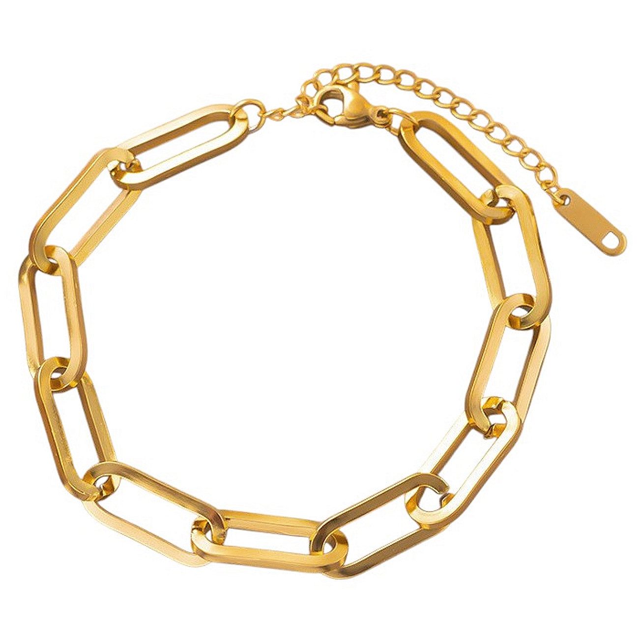 Armband Damen Edelstahl Gliederarmband Gold oder Silber modern