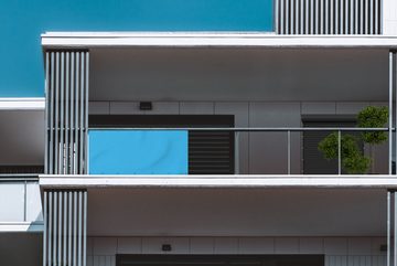 MuchoWow Balkonsichtschutz Blau - Licht - Farben (1-St) Balkonbanner, Sichtschutz für den Balkon, Robustes und wetterfest