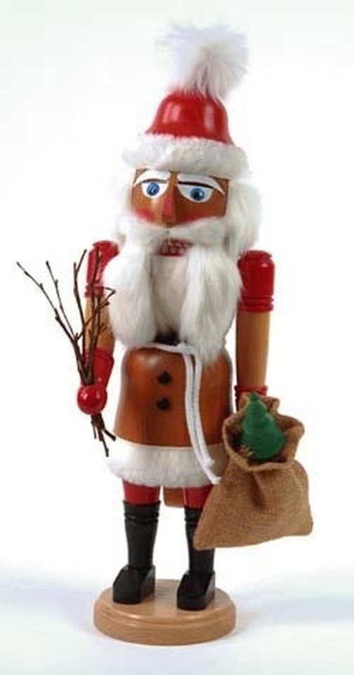 Nussknacker Nußknacker Weihnachtsmann mit Geschenkesack Höhe= 41cm NEU, Mit Geschenkesack, mit Rute