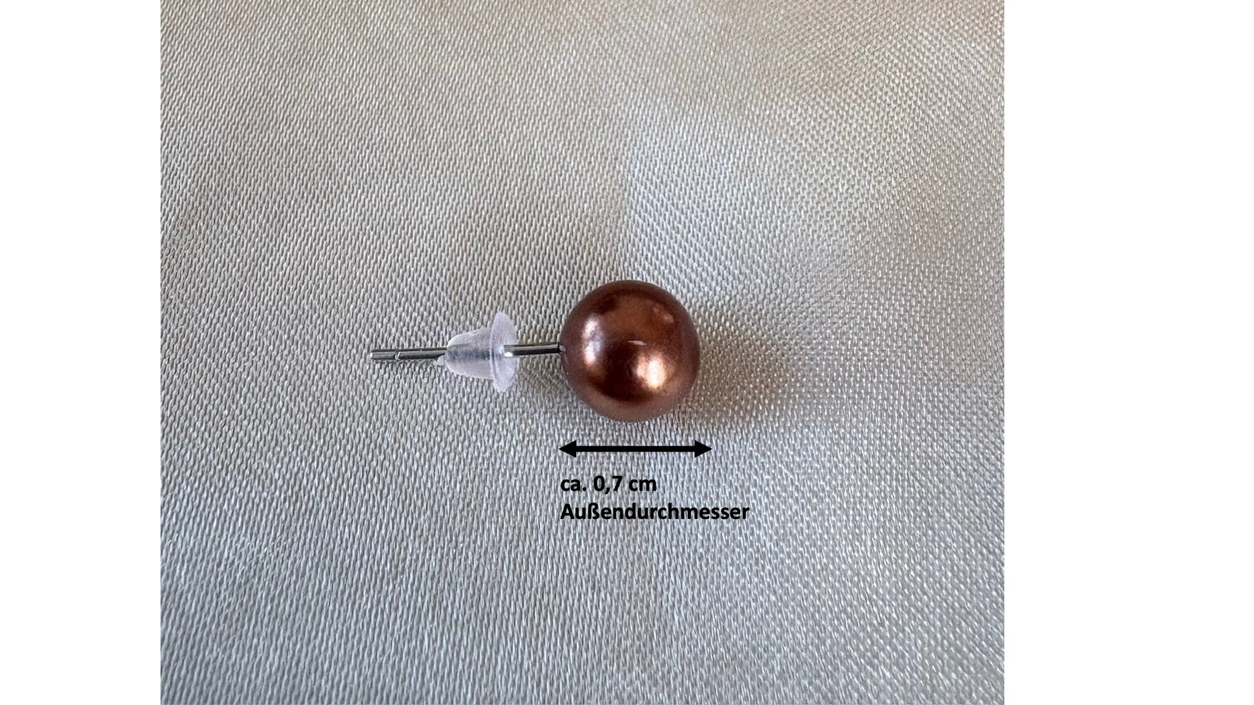 KR-Industries Perlenohrringe Damenschmuck modische Ohrringe Geschenk, Geschenk braun bronzefarbene Stecker