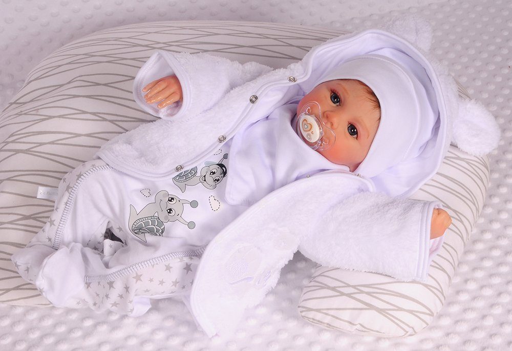 La Bortini Strampler, Jäckchen & Mütze Strampler Mütze Hemdchen Jacke Lätzchen 5Tlg Baby Set Größen 44 50 56 62 68 74