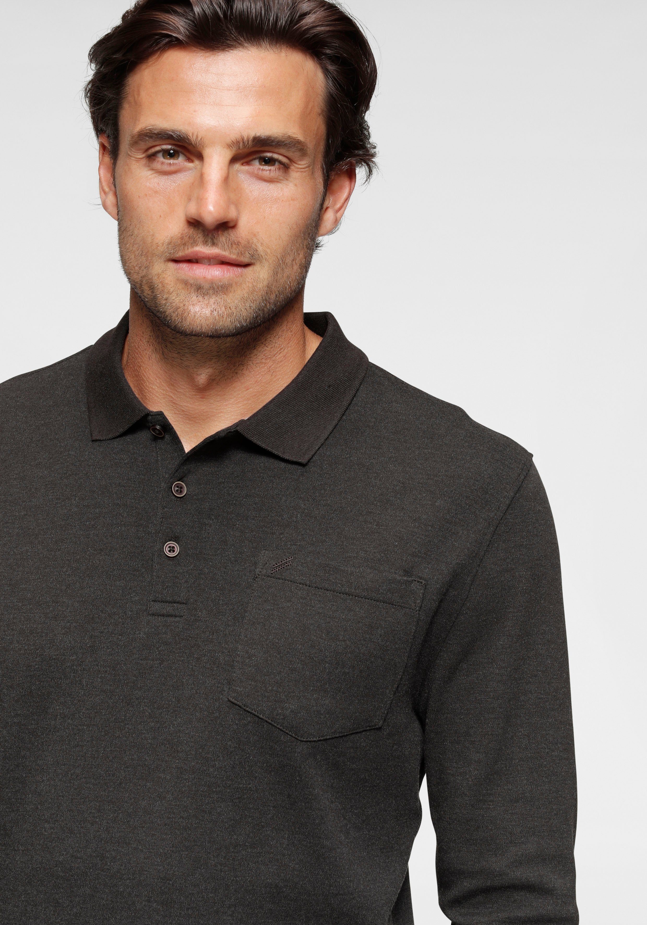 Daniel Hechter Langarm-Poloshirt mit Brusttasche | OTTO