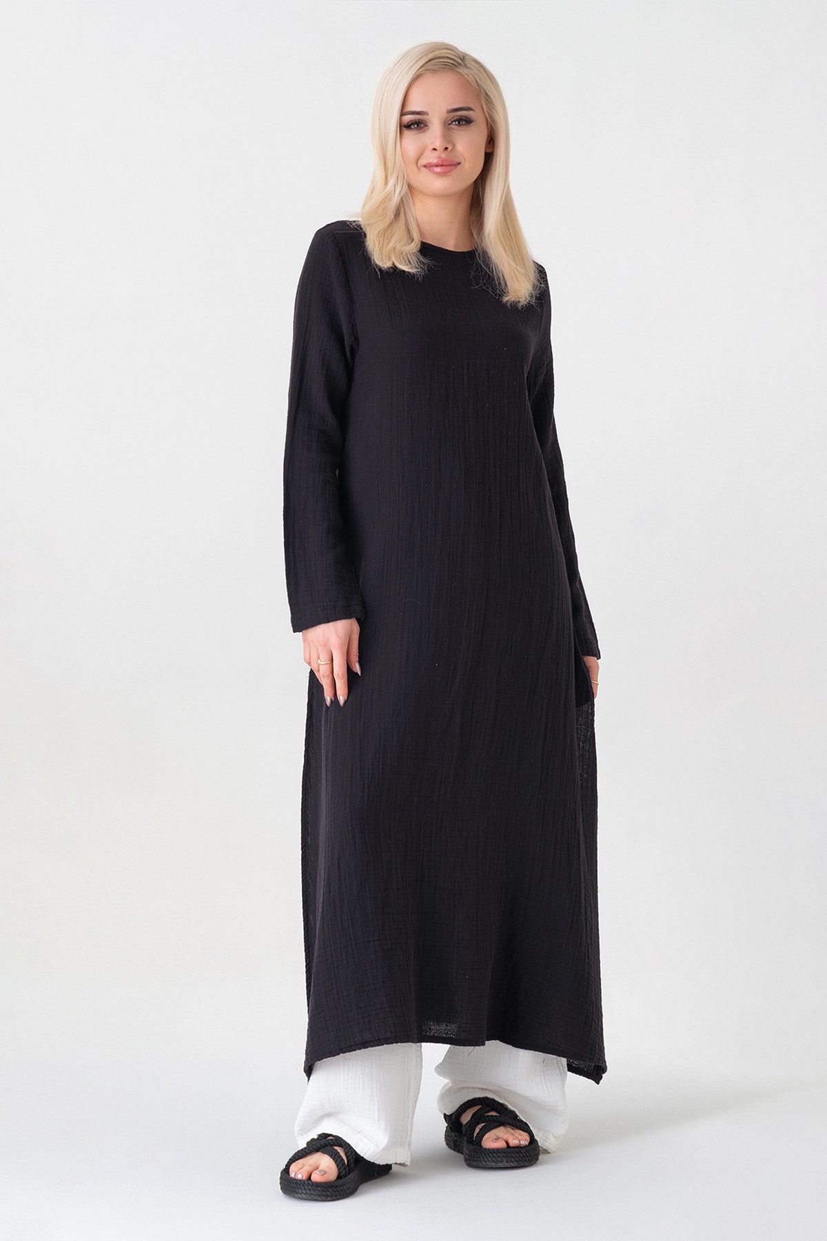 WENOR Longtunika Musselin 100 % Baumwolle 125 cm, günstig online kaufen