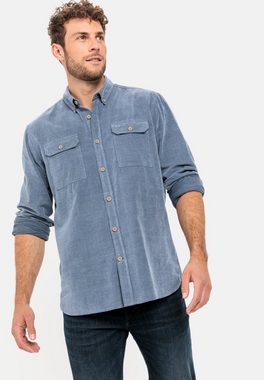 camel active Langarmhemd aus gebrochenem Kord Button-Down