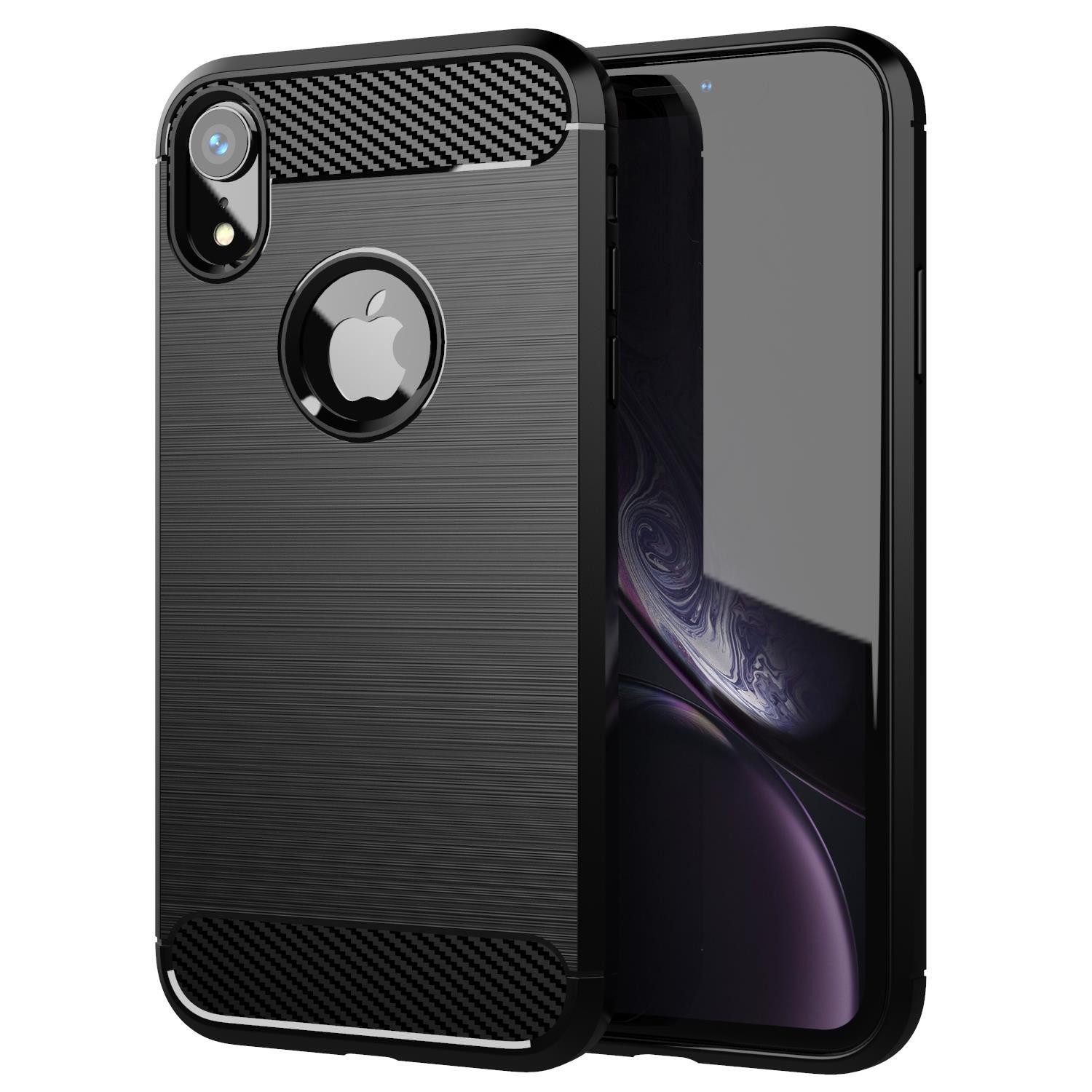 Cadorabo Handyhülle für iPhone XR Hülle Apple iPhone XR, Flexible Ultra Slim TPU Silikon Handy Schutzhülle Back Cover Bumper