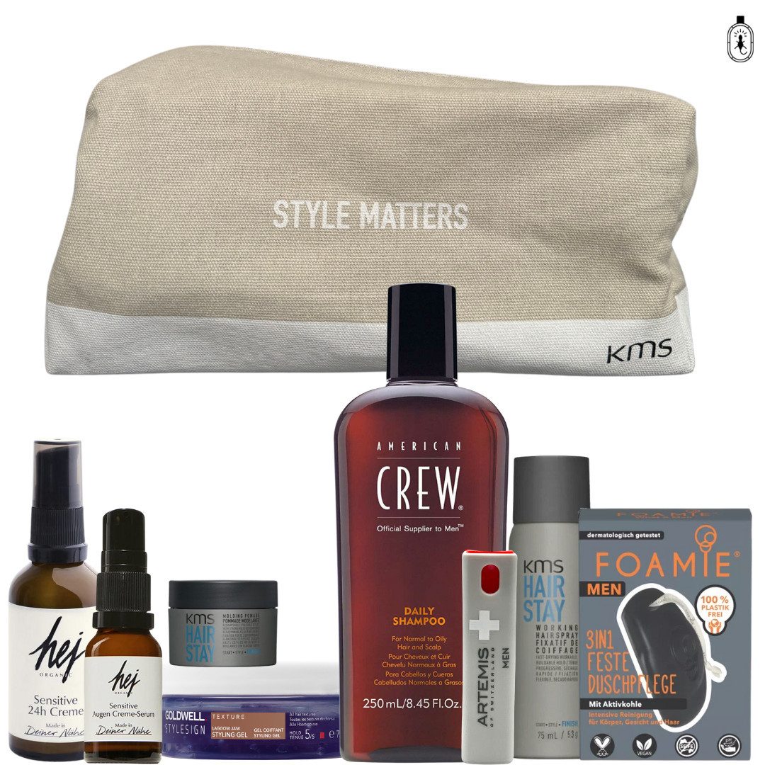 HairGecko Hautpflege-Set Men´s Care & Style Set, 9-tlg.