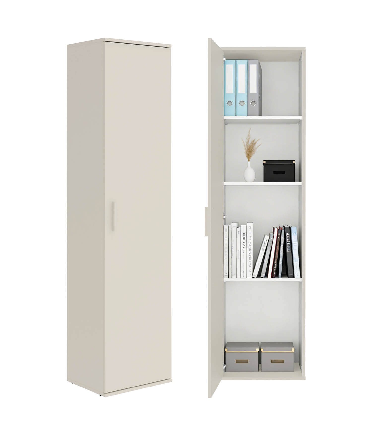 mokebo Mehrzweckschrank Der Kompakte Vorratsschrank, Flurschrank, Universalschrank in Kaschmir