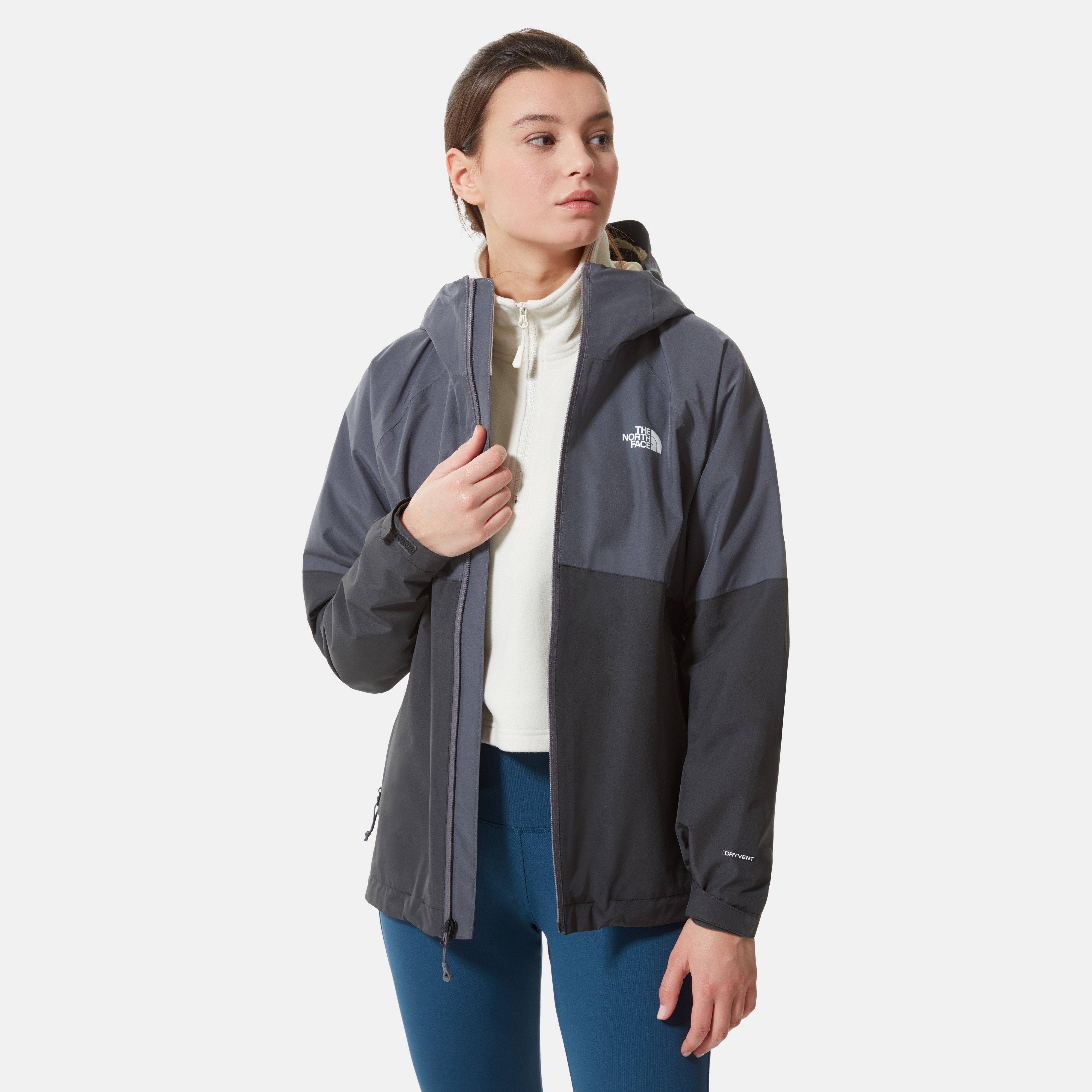 The North Face Funktionsjacke W grey mit DYNAMIC JKT DIABLO Logodruck