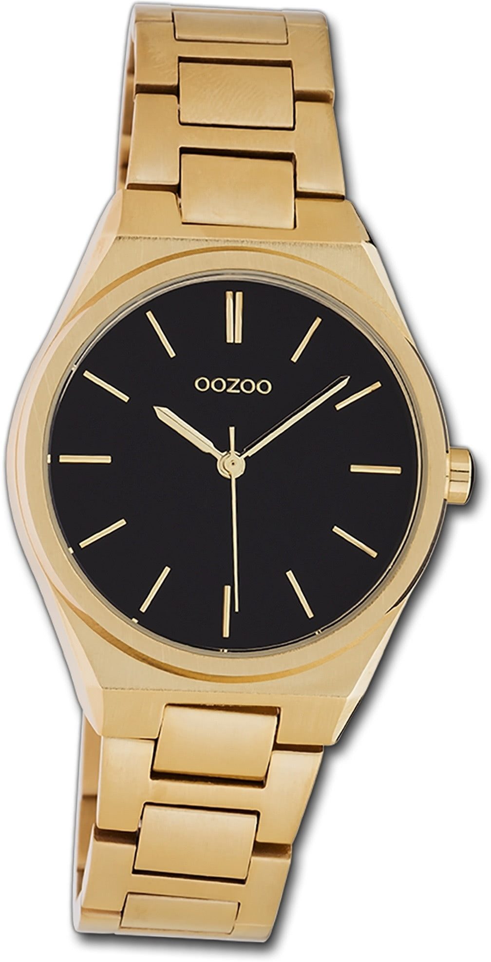 OOZOO Quarzuhr Oozoo Unisex Armbanduhr Timepieces, (Analoguhr), Unisexuhr Metallarmband rosegold, rundes Gehäuse, mittel (ca. 34mm)