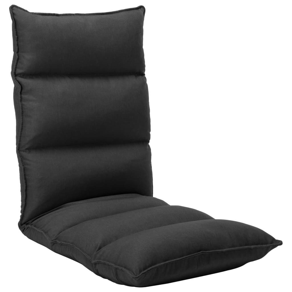 vidaXL Bodenkissen Bodenstuhl Faltbar Schwarz Stoff günstig online kaufen