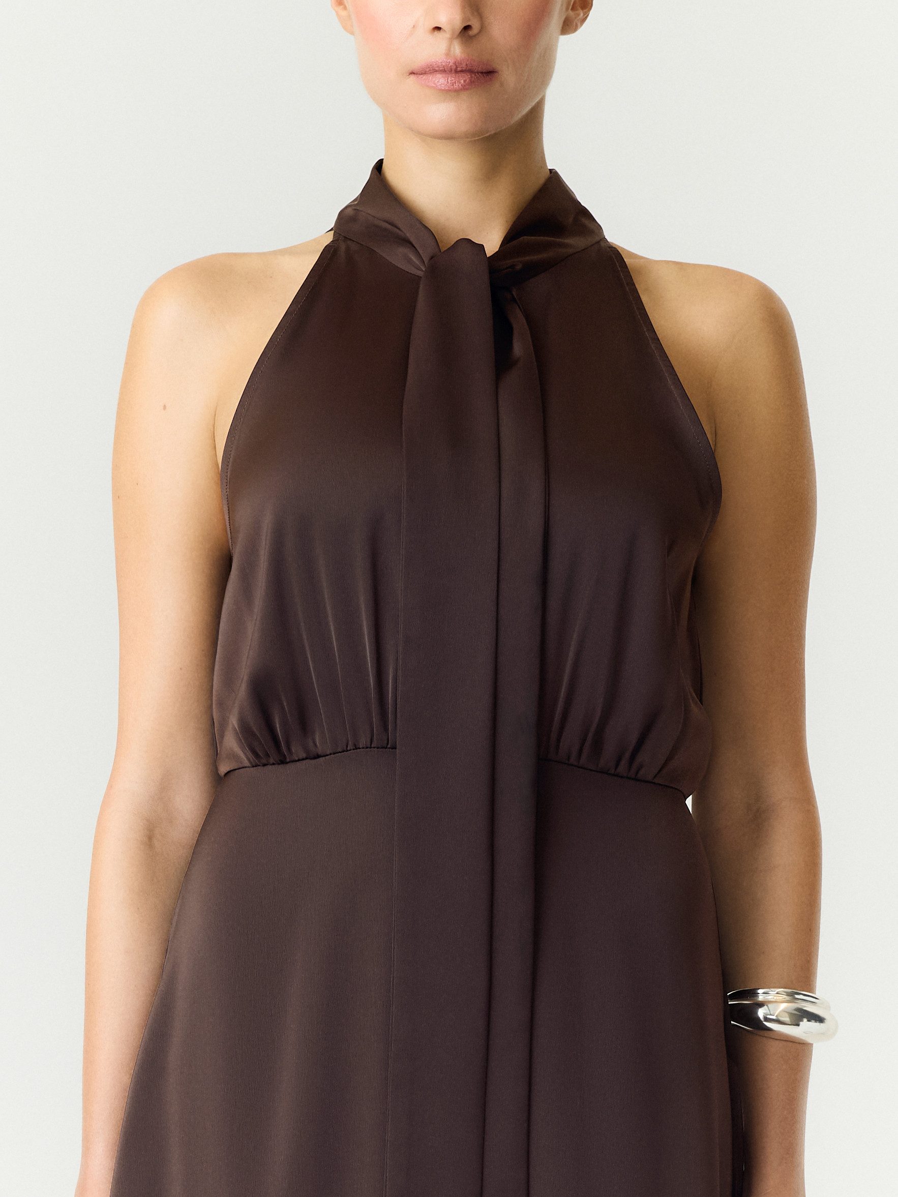 Y.A.S Maxikleid YASTHEA SL MAXI DRESS S. NOOS Materialmix, regular fit