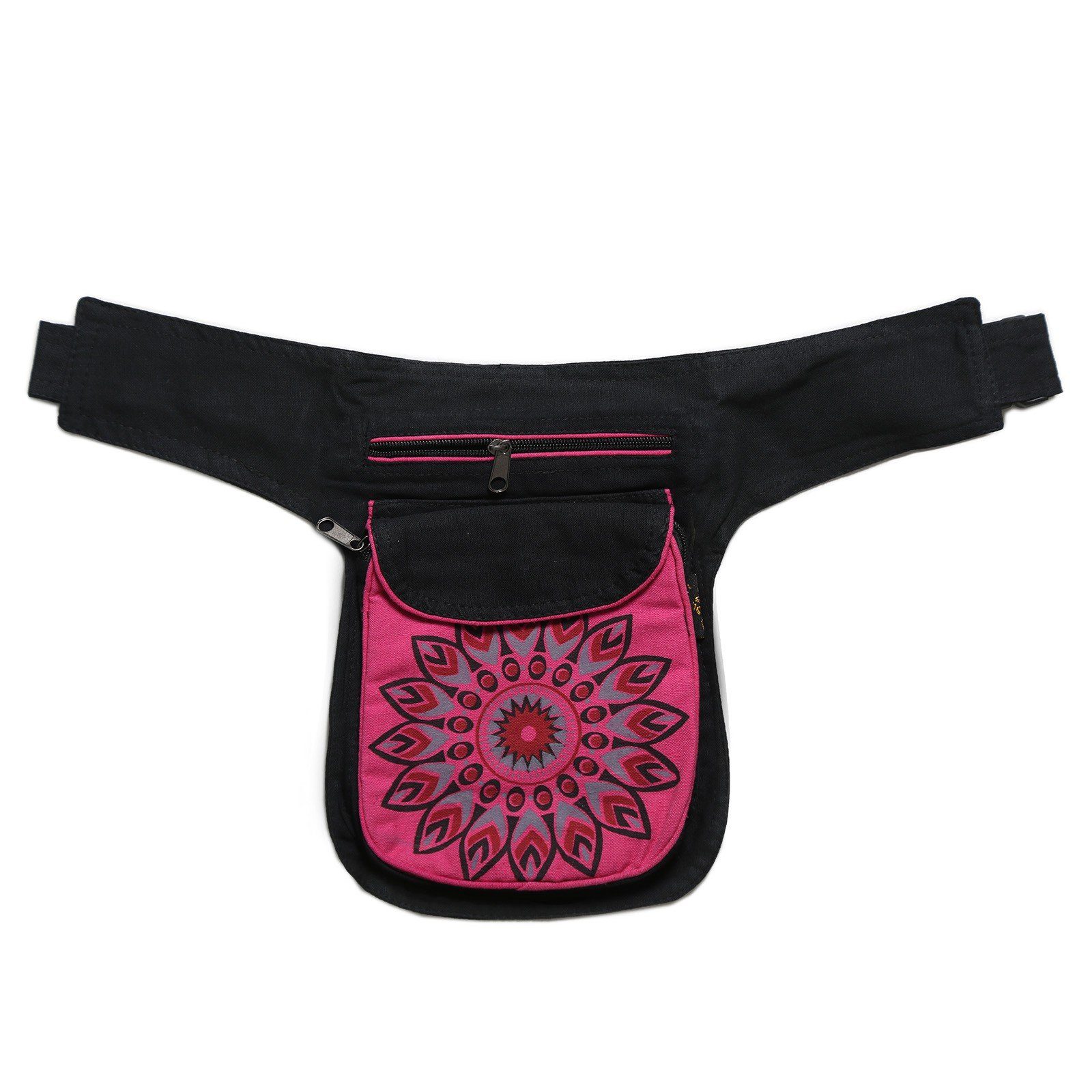 KUNST UND MAGIE Bauchtasche Kunst und Magie Bauchtasche Sidebag Hipbag Mandala-Print Pink