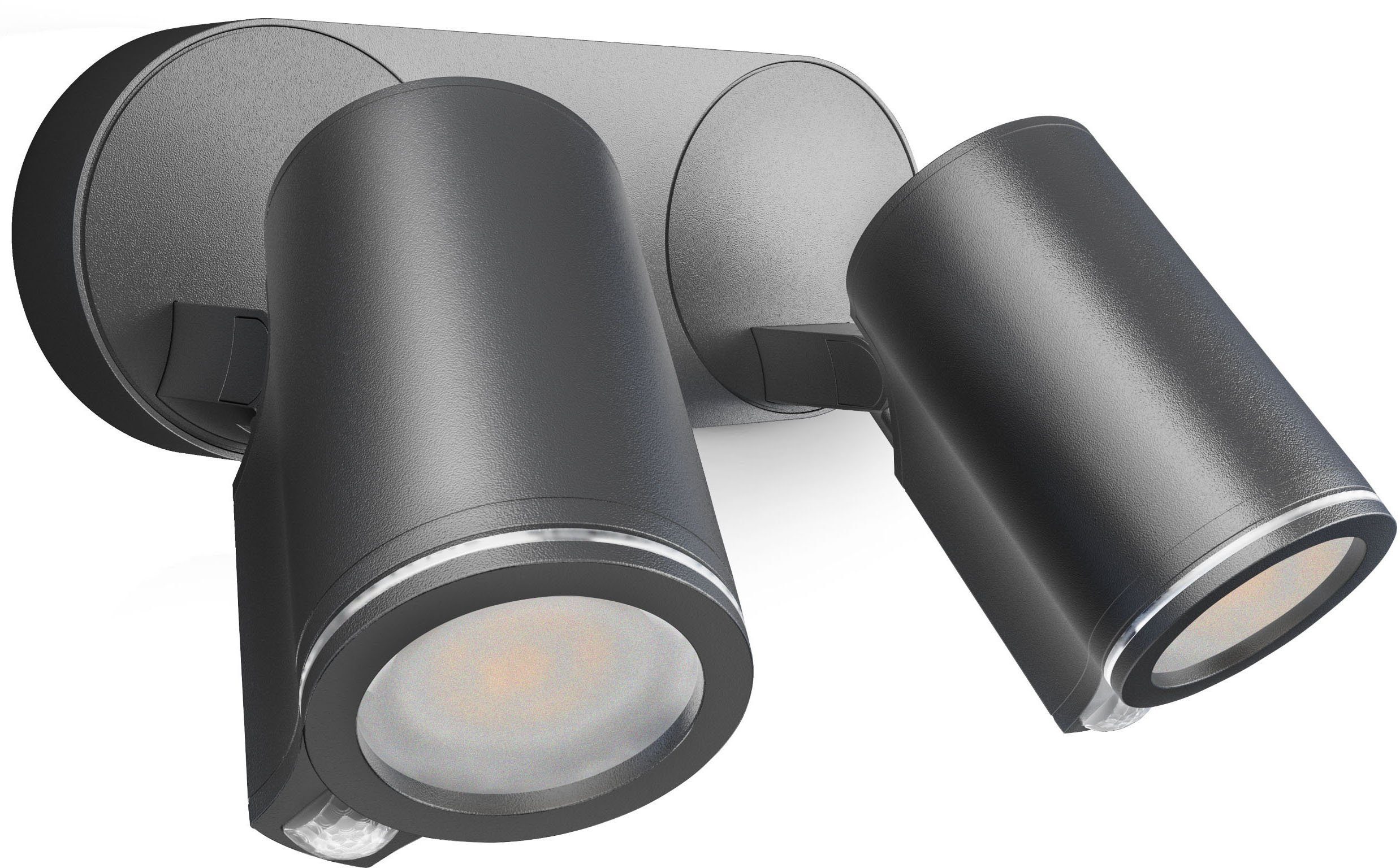 steinel LED Wandstrahler Spot Duo, mit Bewegungsmelder & Bluetooth, LED  fest integriert, warmweiß, Wandlampe, Bewegungsmelder, Sensor, Aufputz