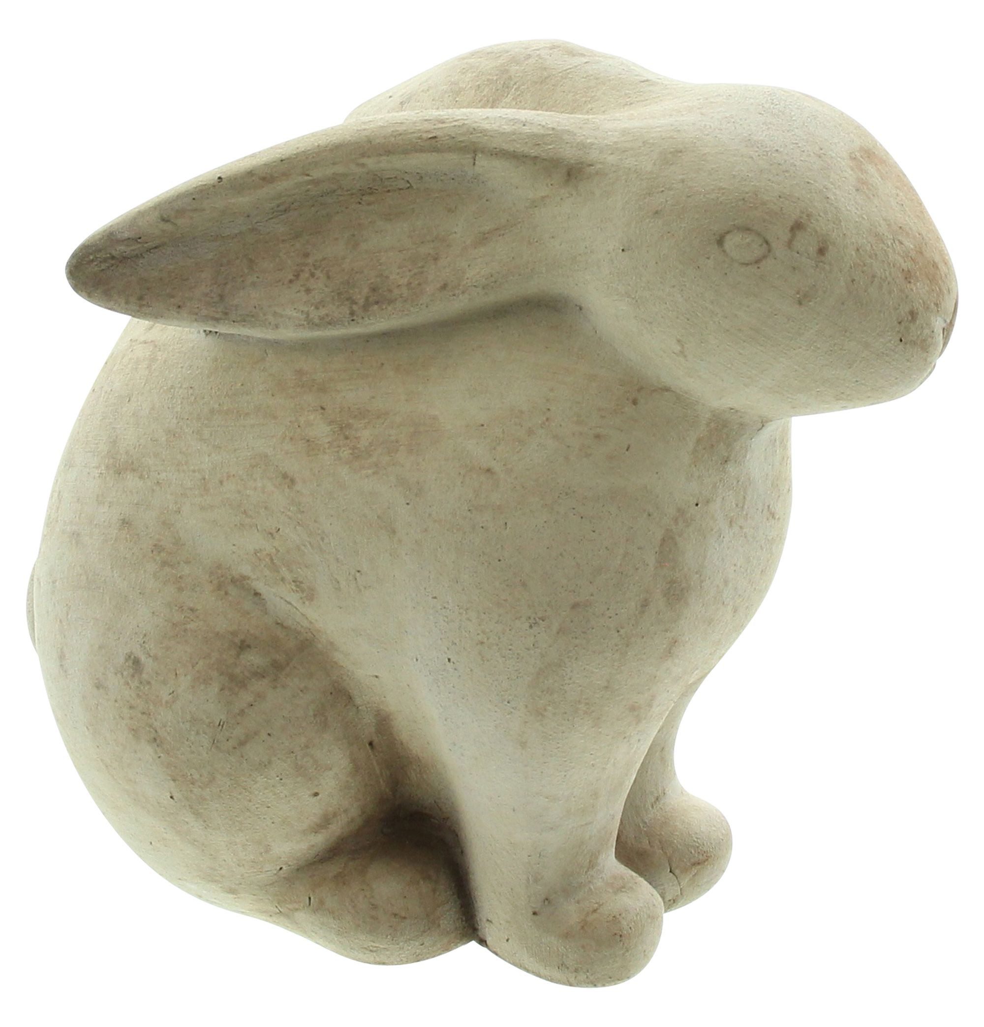 Dekoleidenschaft Dekofigur Hase "Albert" aus Terracotta, Osterhase, Hasenfigur, Dekofigur, für Drinnen & Draussen, Gartendekoration für Ostern