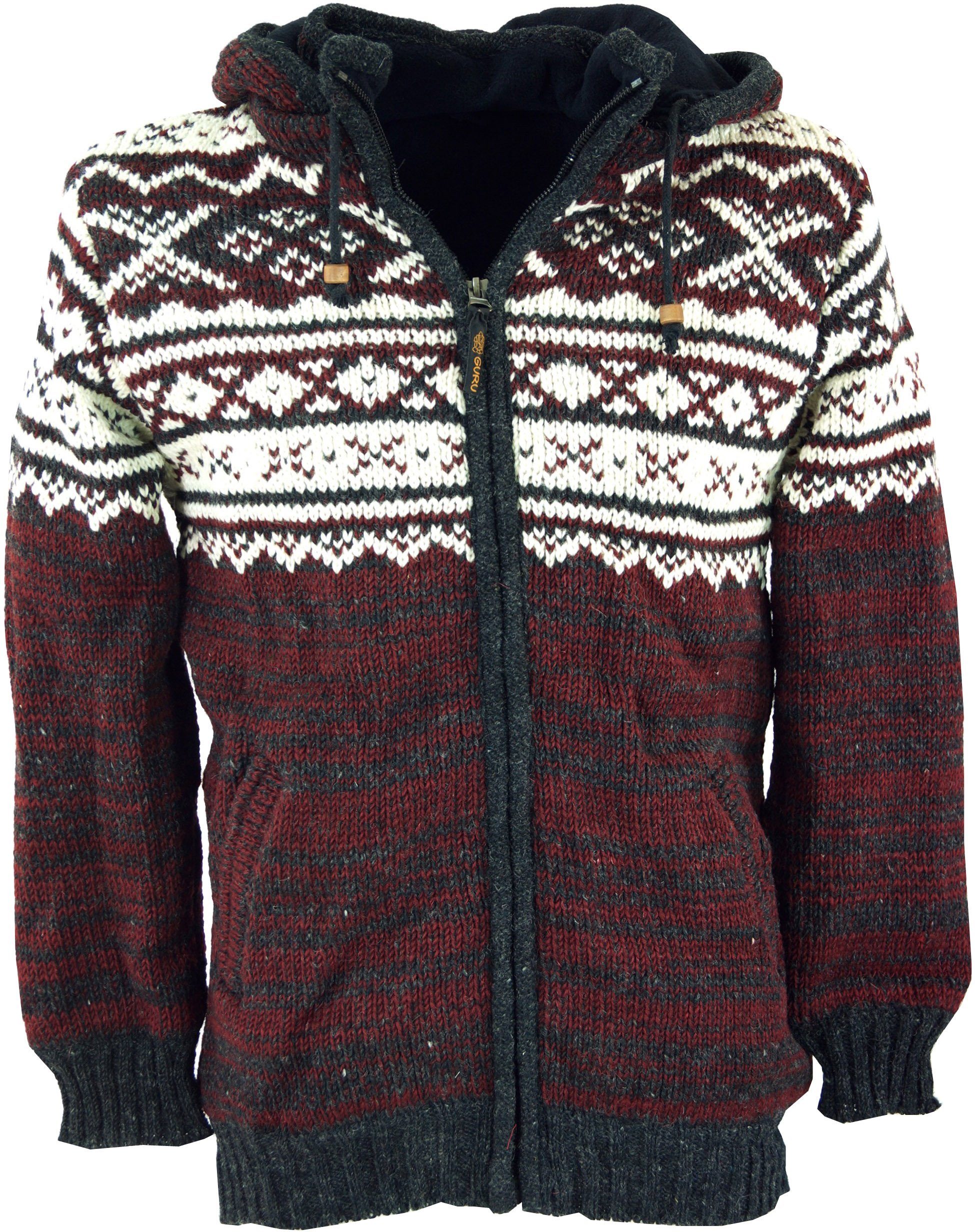 Strickjacke Unisex Strickjacke mit Norwegermuster,..