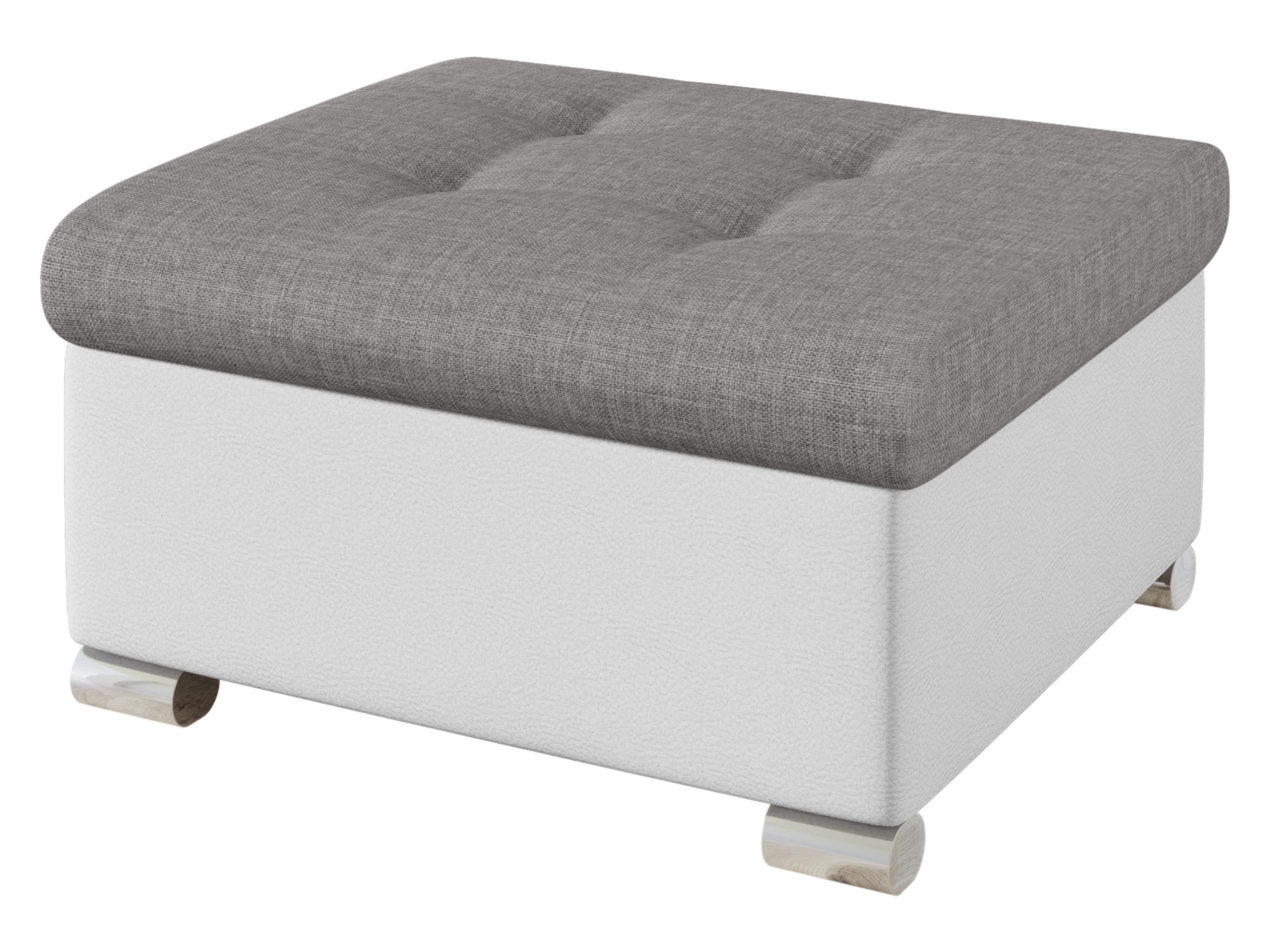 MIRJAN24 Polsterhocker Niko Klein, Silber Füße, 70x68x41 cm günstig online kaufen