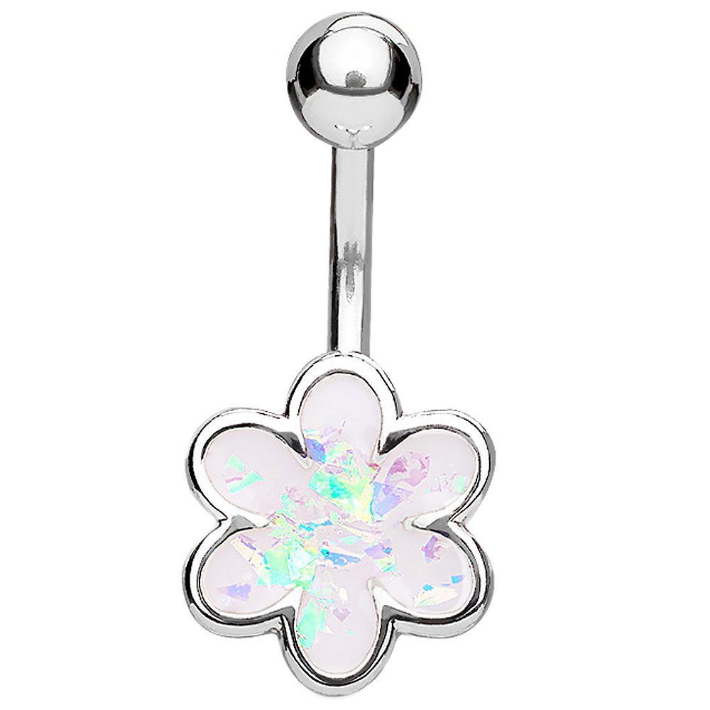 Bauchnabelpiercing Piercing Chirurgenstahl Opal Blume