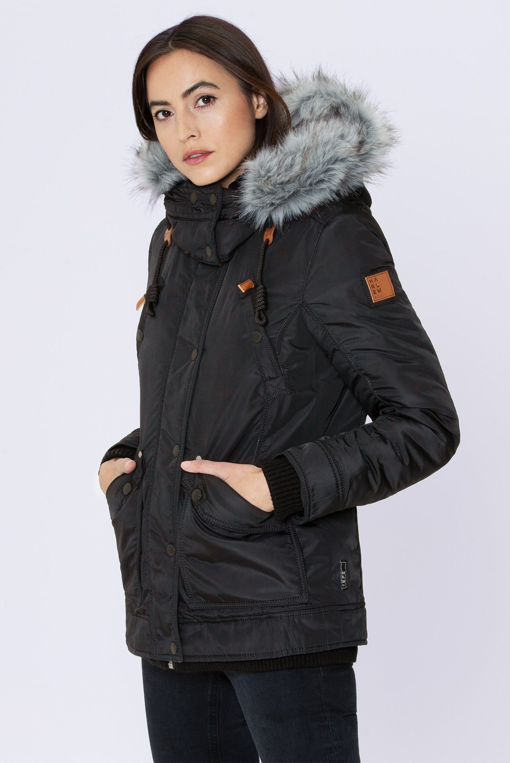 Harlem Soul Winterjacke mit abtrennbarer Kapuze