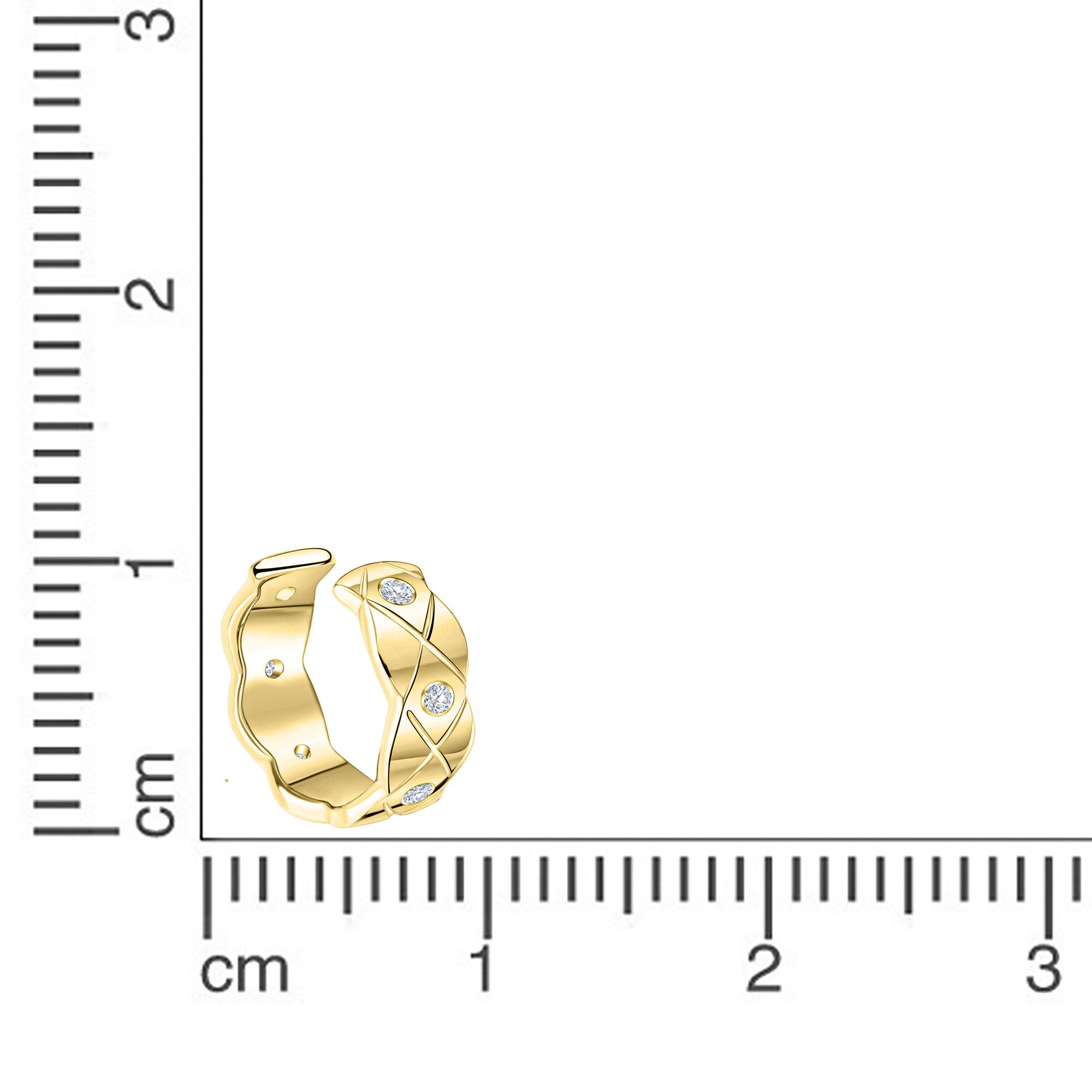 Vivance Paar Ohrclips 925-Sterling Silber vergoldet Zirkonia günstig online kaufen