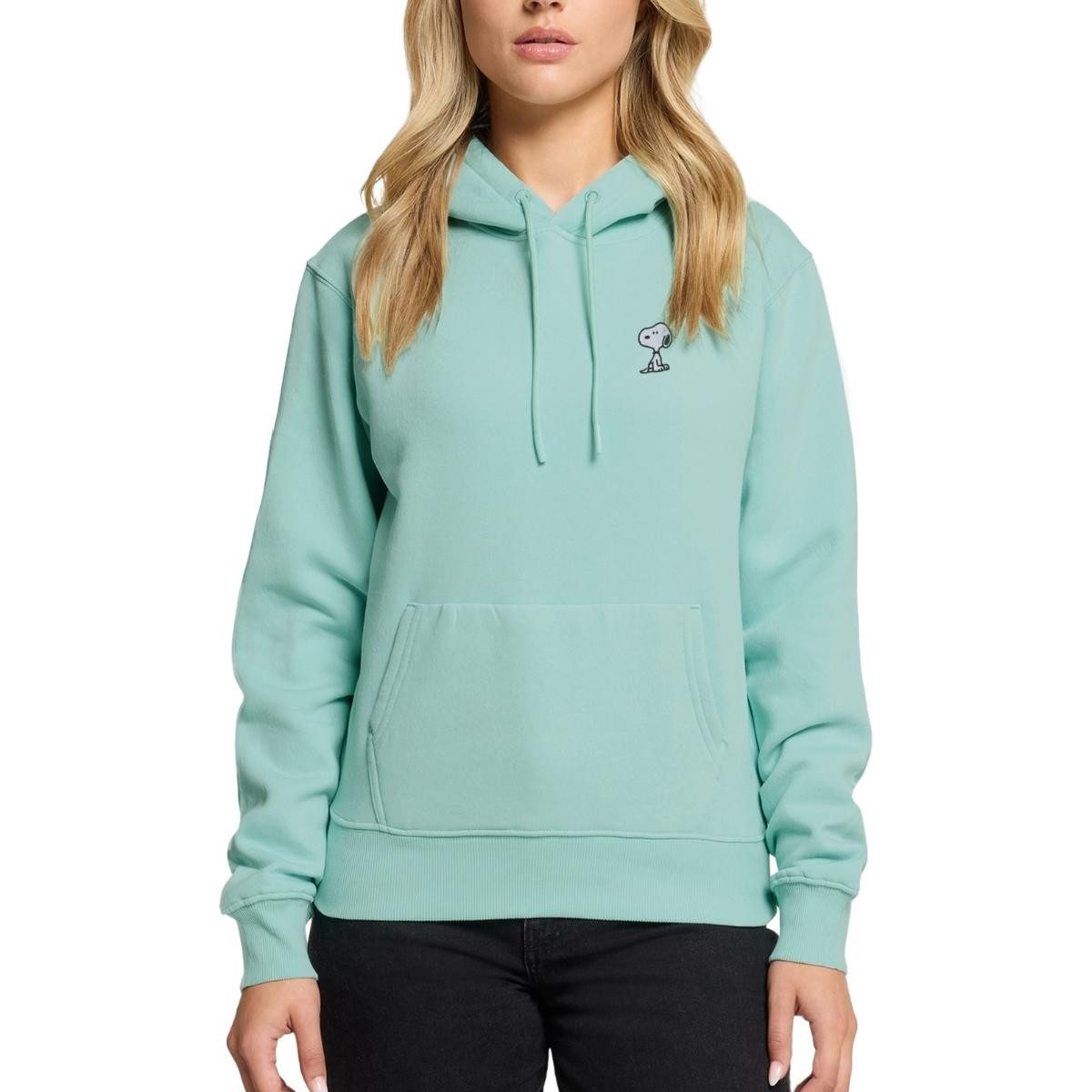 Spreadshirt Hoodie Peanuts Snoopy Stick Niedlich Damen Premium Hoodie (1-tlg)
