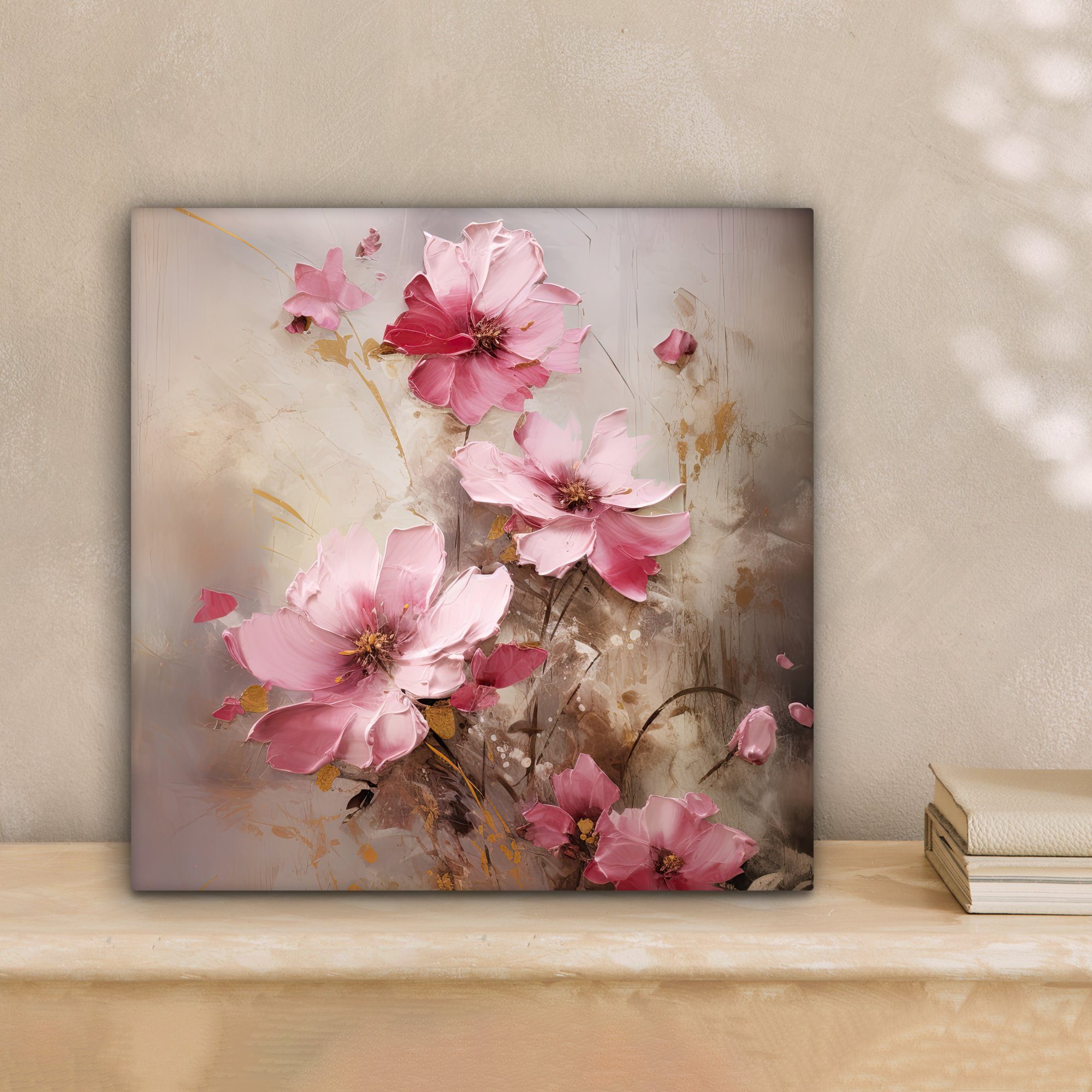 OneMillionCanvasses® Leinwandbild Blumen - Rosa - Kunst - Aquarell, Fotodru günstig online kaufen