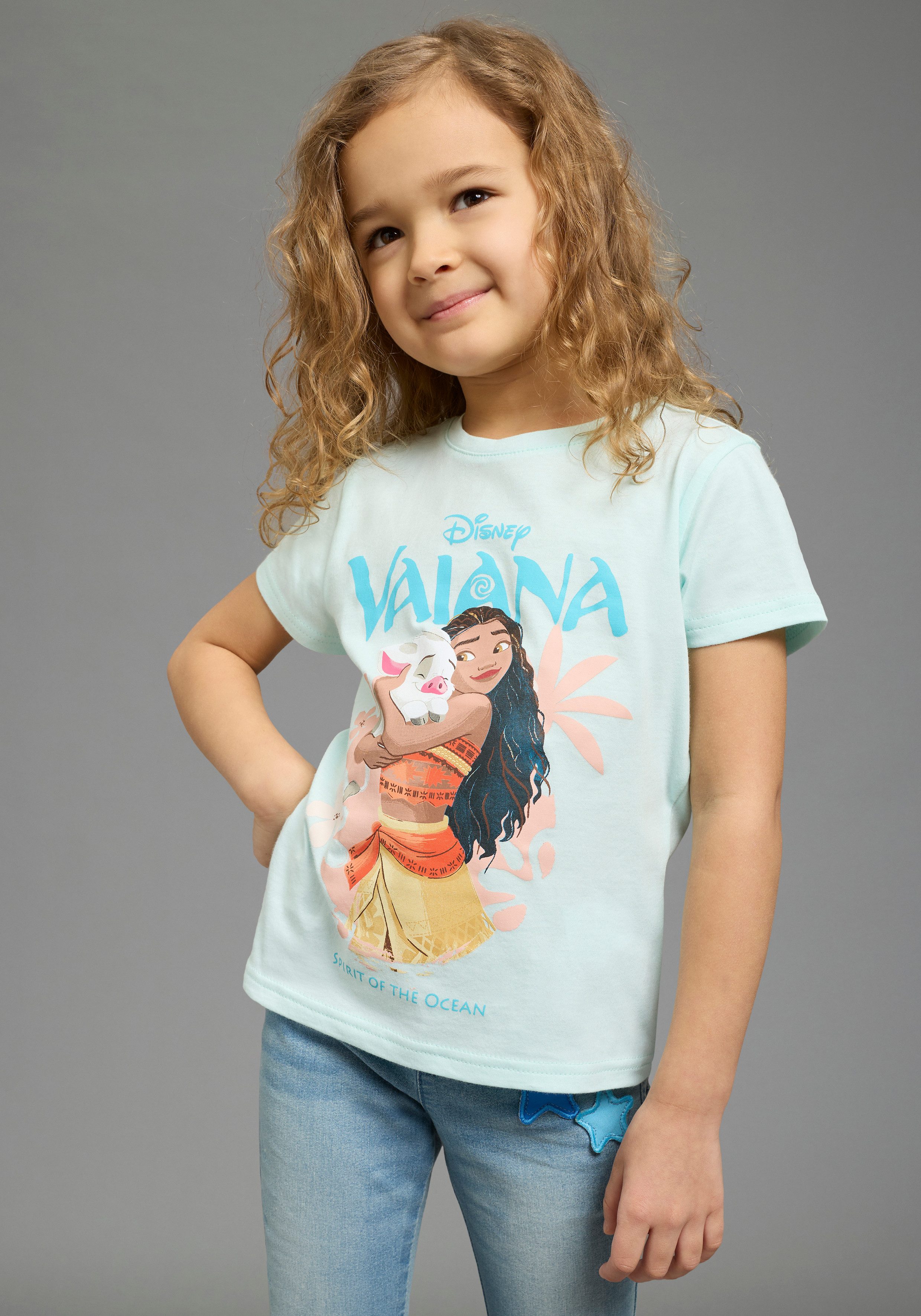 KIDSWORLD T-Shirt VAIANA - Disney Shirt für Mädchen, normale Passform, Kurzarm, aus Baumwolle