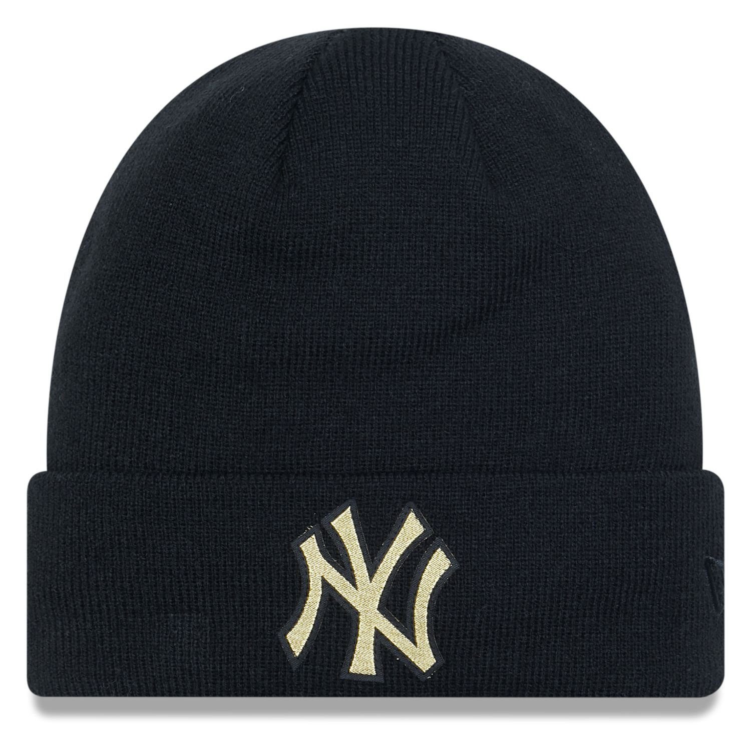 METALLIC Beanie York Yankees New New Fleecemütze Era BADGE