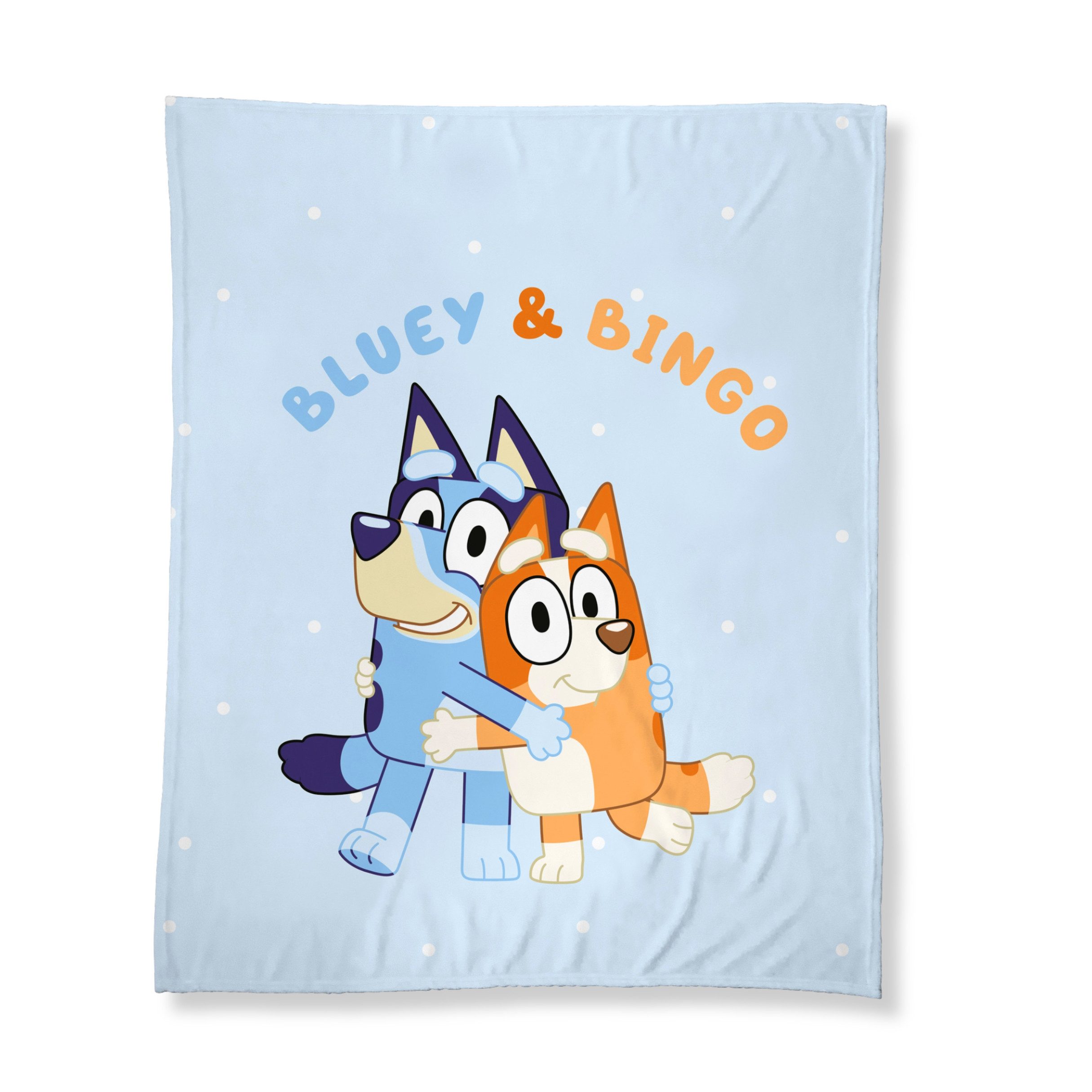 Kinderdecke Bluey & Bingo flauschige Kuscheldecke für Kinder mit Bluey Motiv, MTOnlinehandel, Superweiche Fleecedecke für gemütliche Kuschelmomente