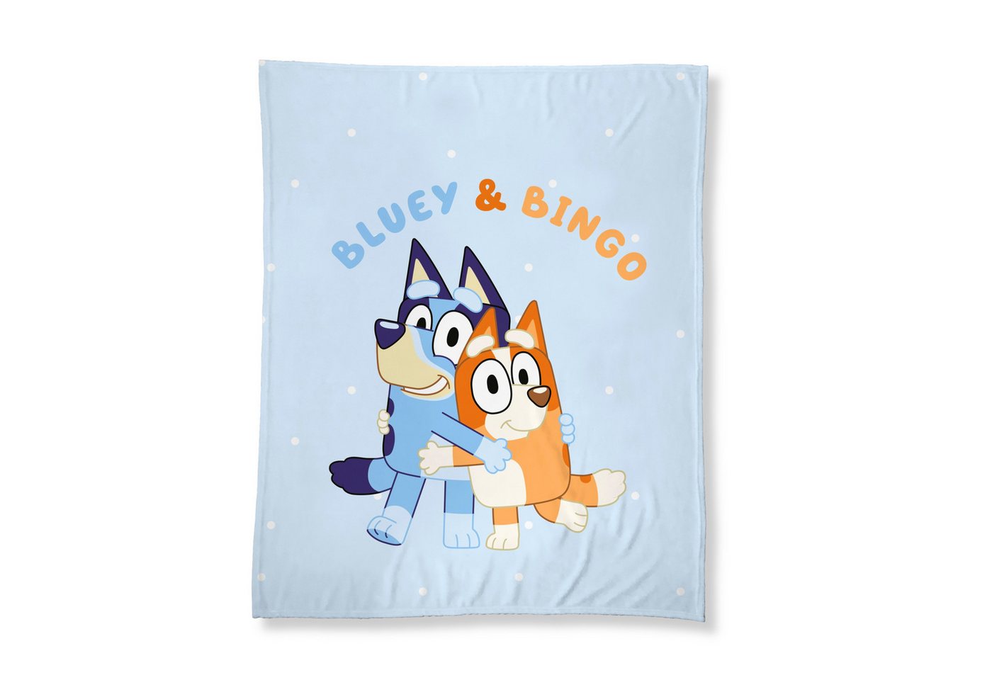 Kinderdecke Bluey & Bingo flauschige Kuscheldecke für Kinder mit Bluey Motiv, MTOnlinehandel, Superweiche Fleecedecke für gemütliche Kuschelmomente