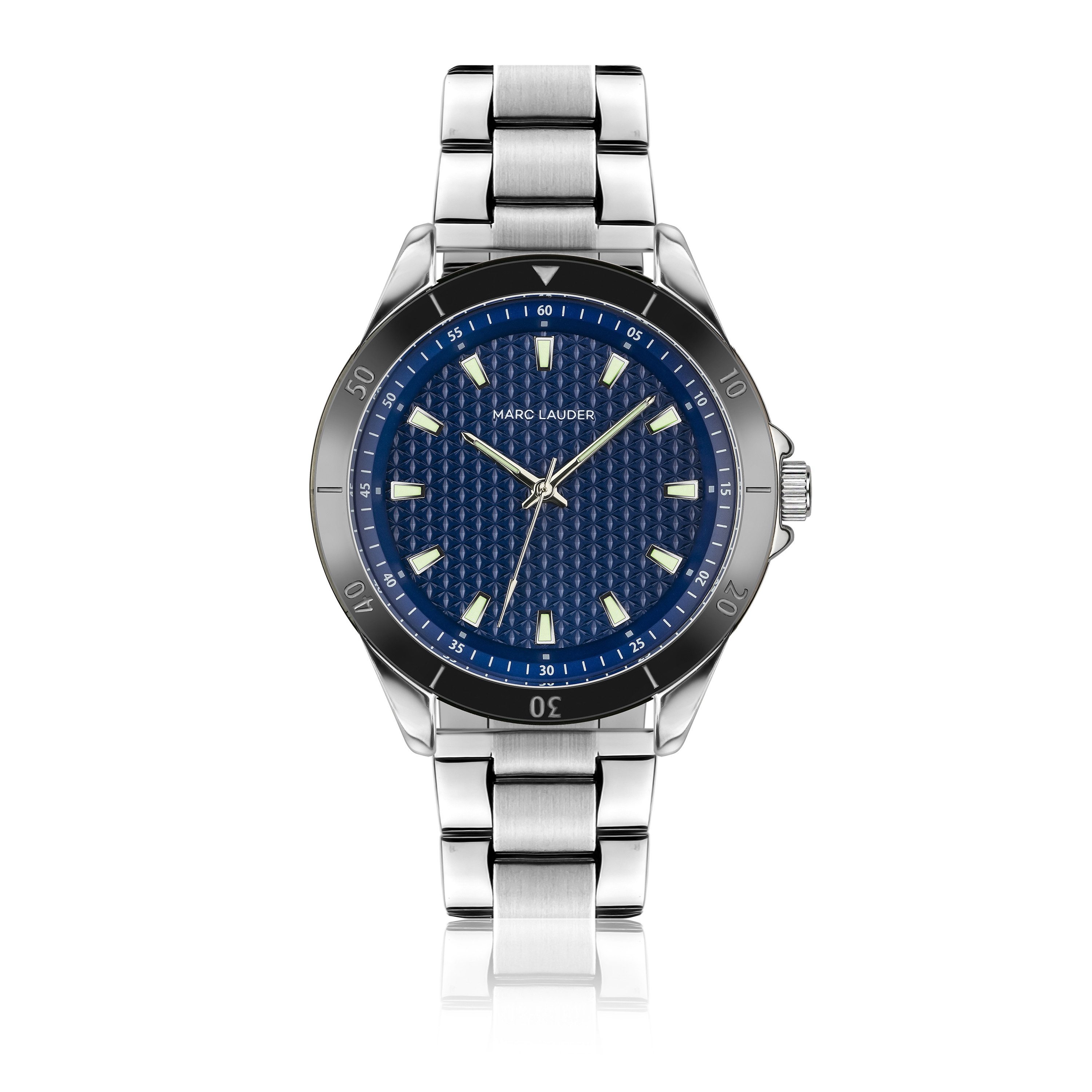 MARC LAUDER Quarzuhr MD4-B090S Valletta Blue Stainless steel