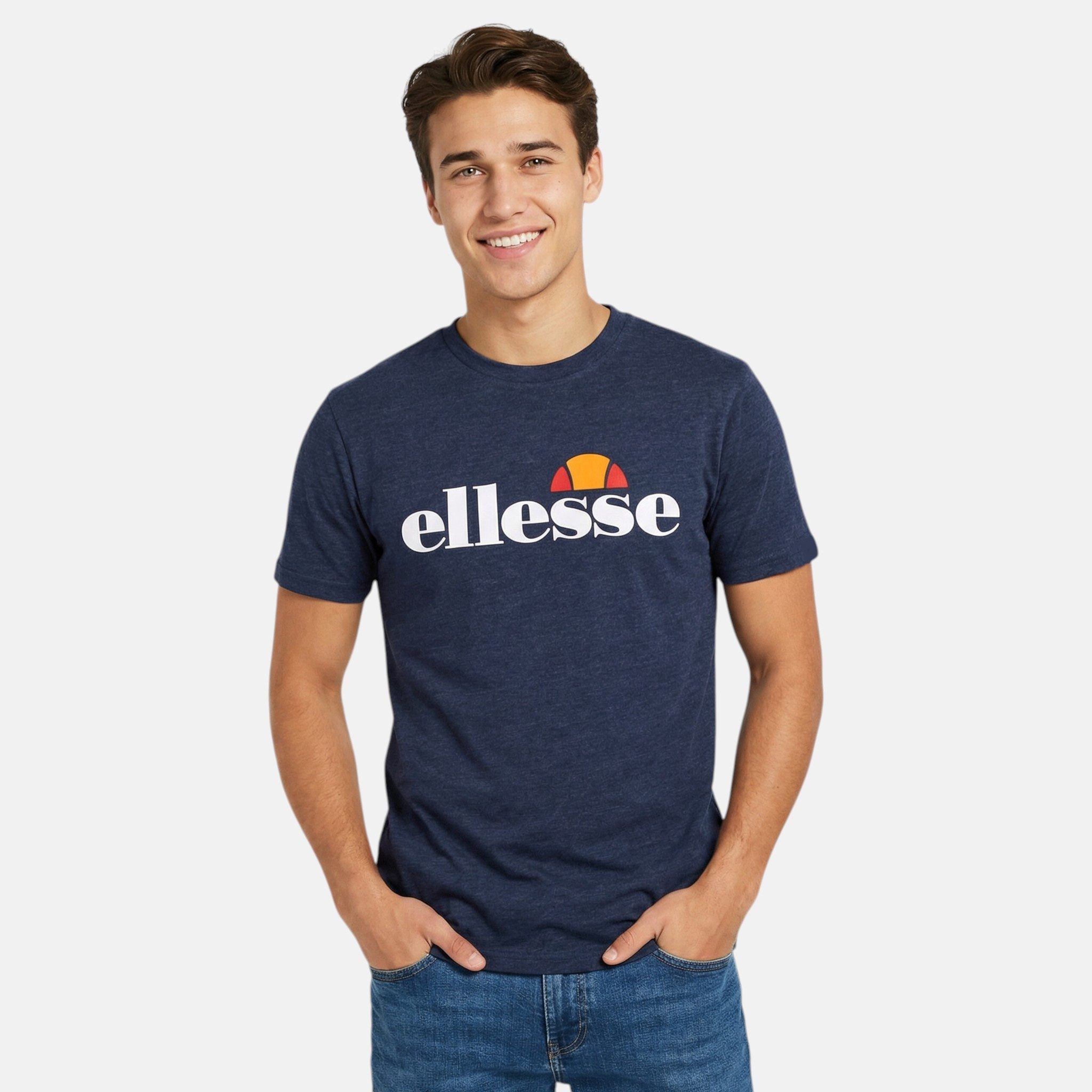 Ellesse Print-Shirt Ellesse Herren Kurzarm T-Shirt Shirt Blau oder Schwarz S-XXL (1-tlg)
