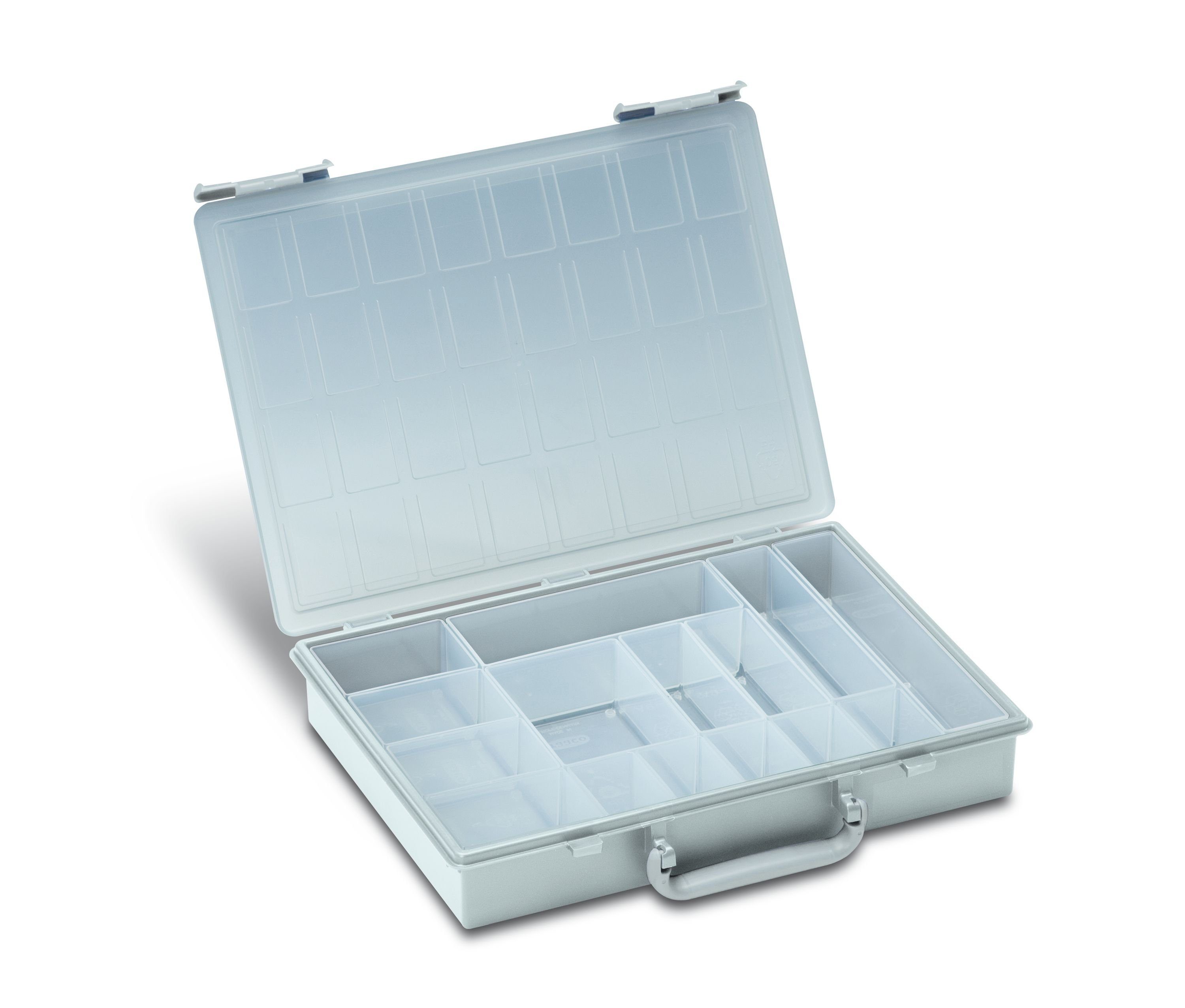 Tanos Werkzeugbox TANOS Rack-Box für Rack-systainer IV – 15 Einzelboxen – Lichtgrau