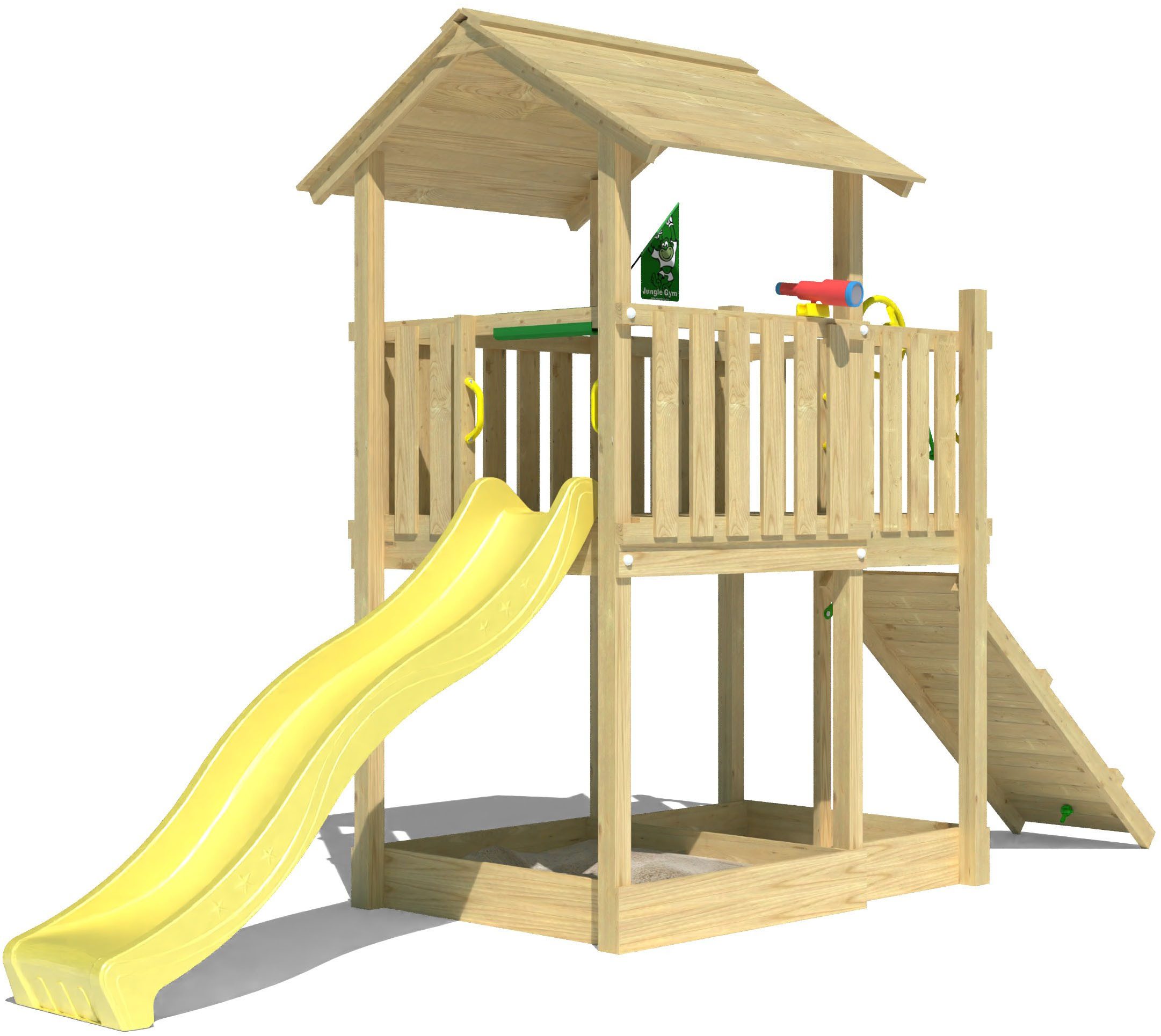 Jungle Gym Spielturm Drift, Spielanlage inklusive Rutsche mit Wasseranschluss
