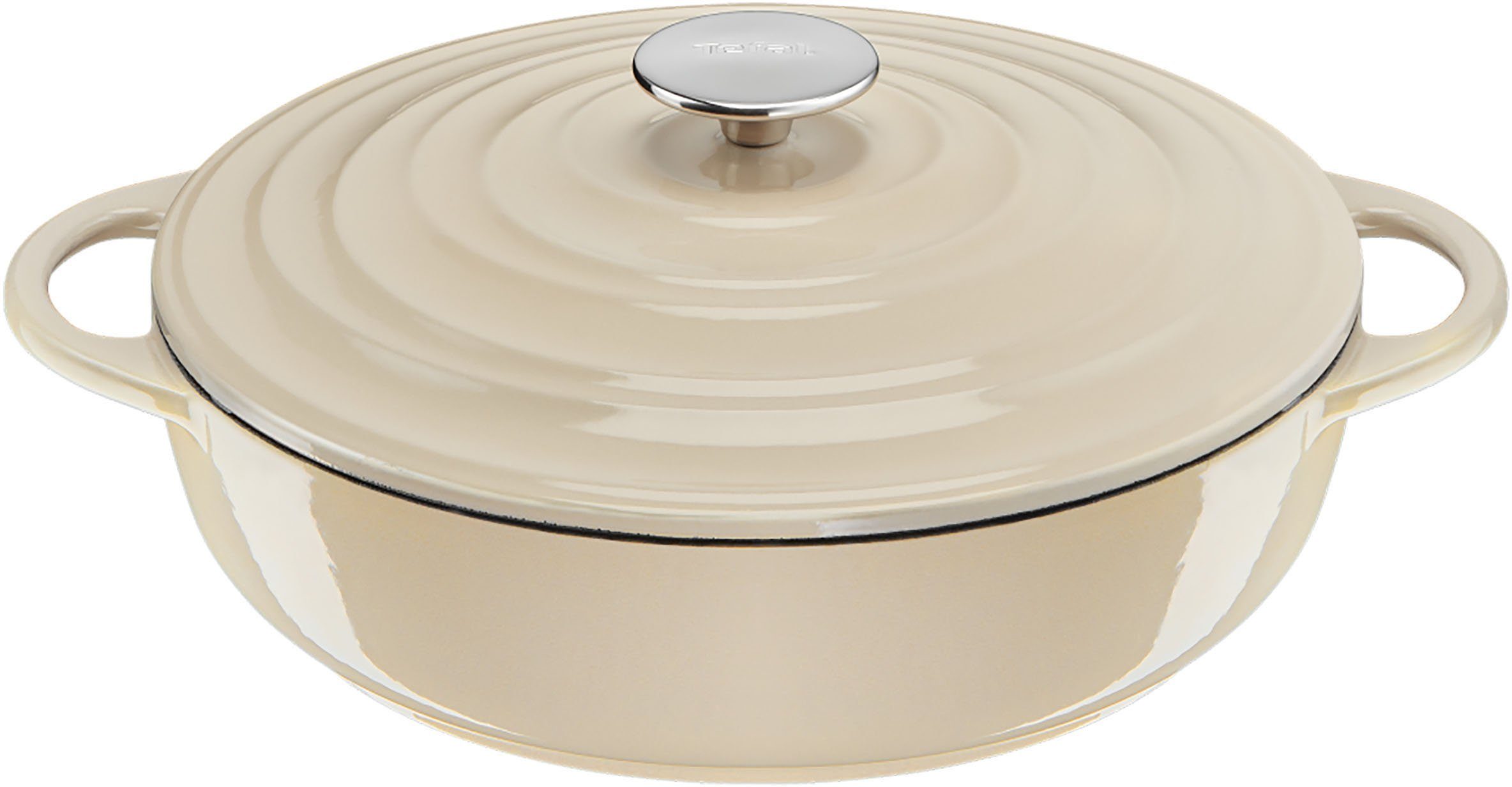 Tefal Servierpfanne LOV, Gusseisen, aus Gusseisen, mit Emaille-Beschichtung, mit Kondensationssystem