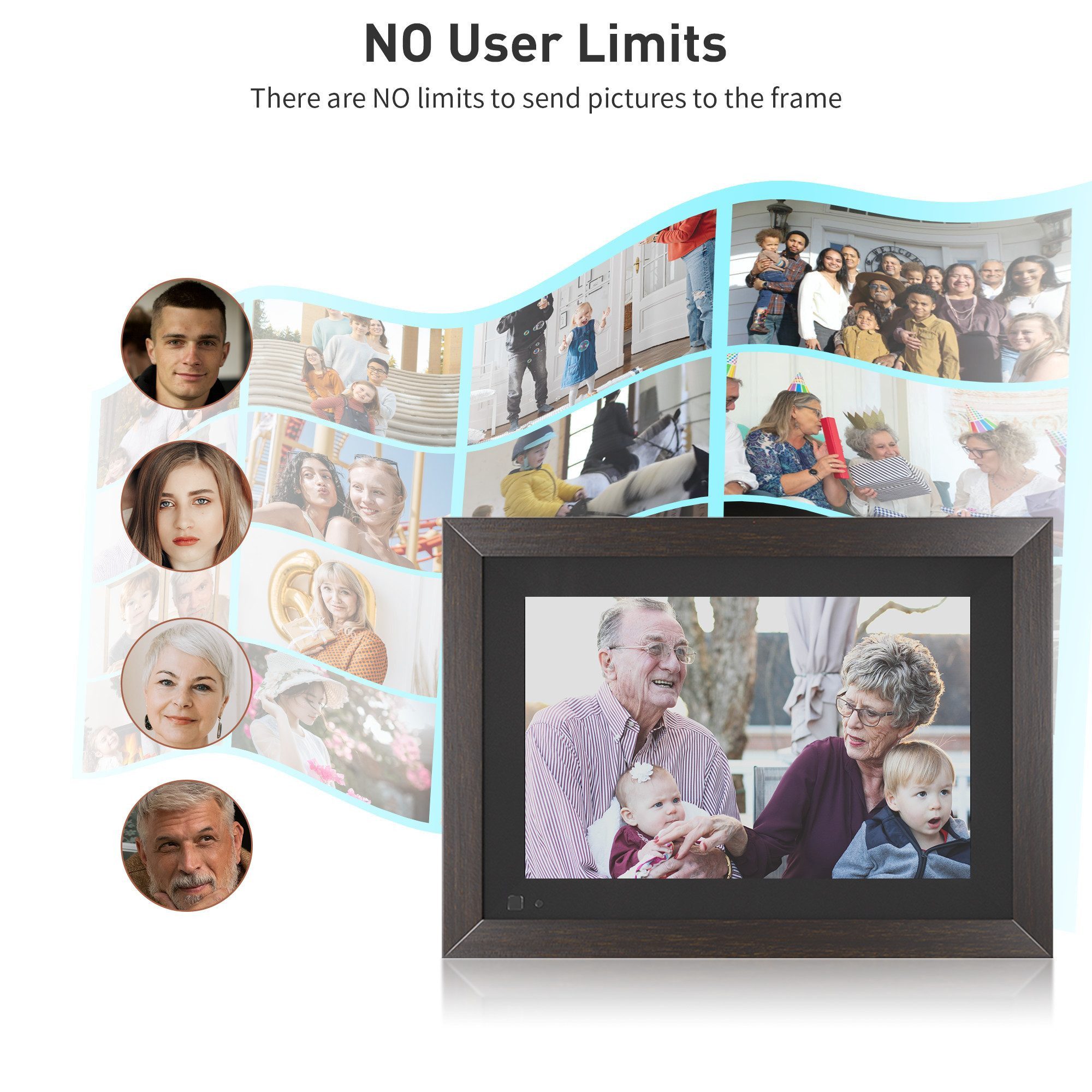 MENGHU Einzelrahmen Digitaler Bilderrahmen 10 Zoll 64 GB Speicher, IPS Touc günstig online kaufen