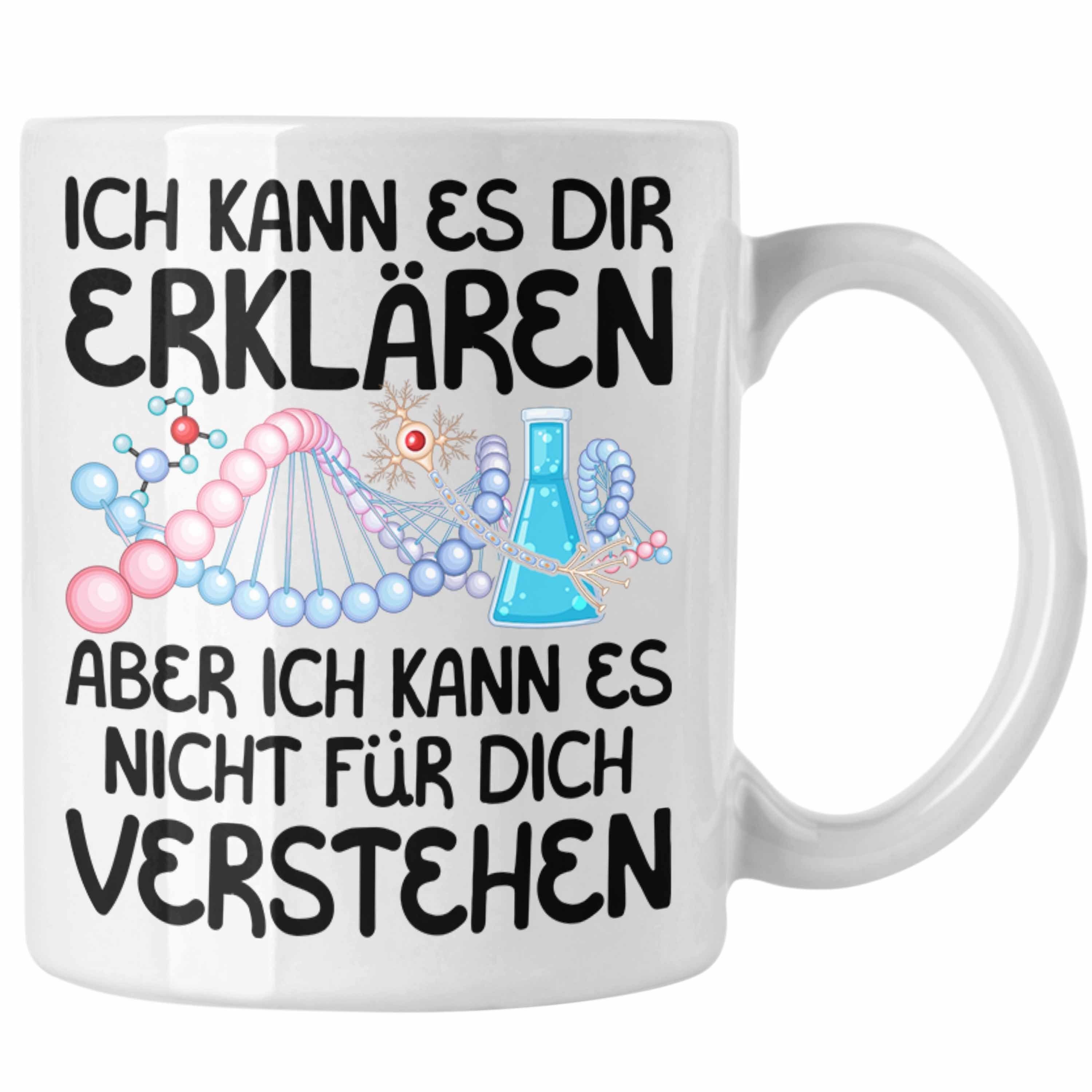 Trendation Tasse Biologie Geschenk Tasse Lustiger Spruch Geschenkidee für Biologen Kaff Weiss