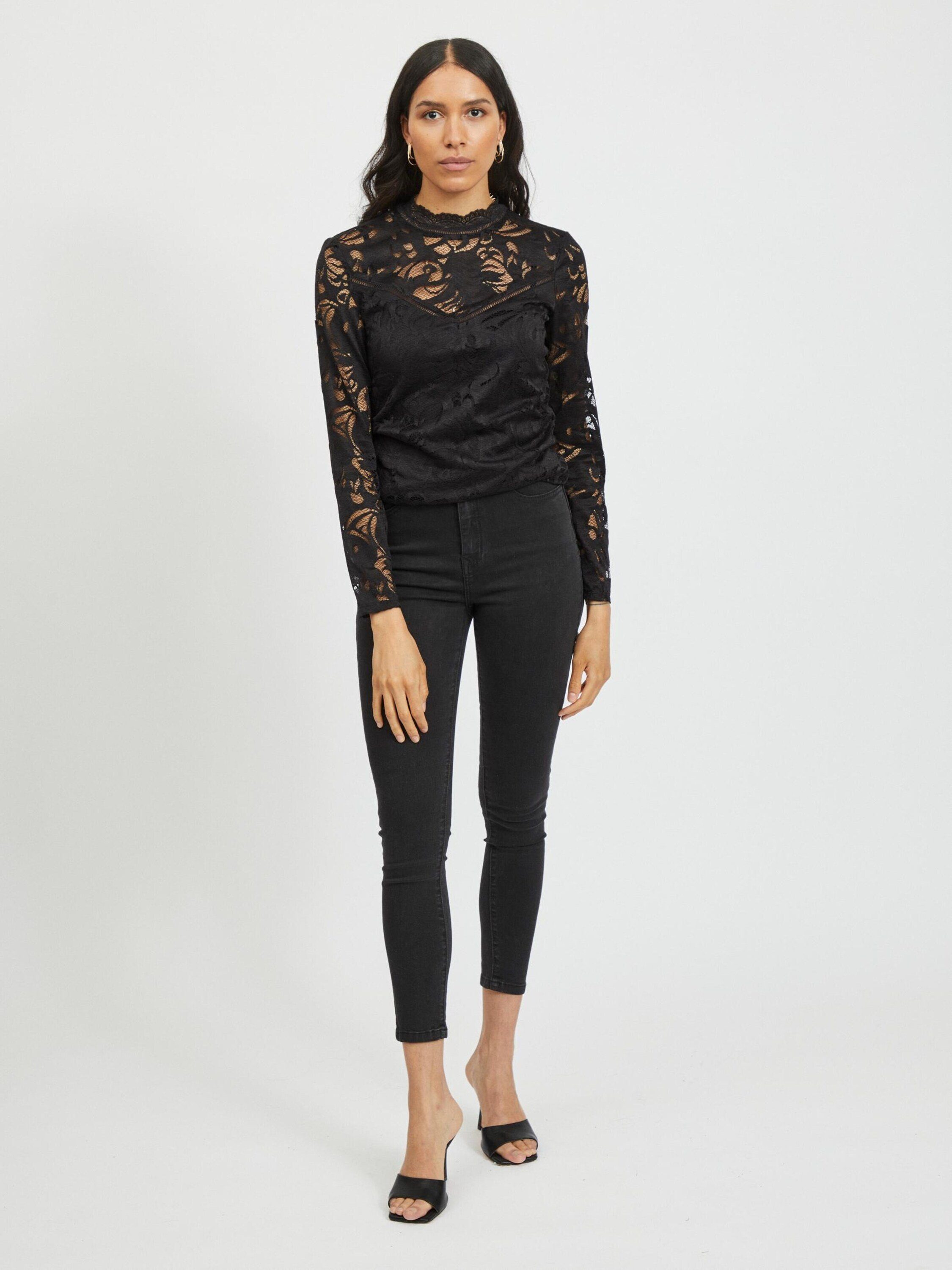 Vila Langarmbluse VIStasia (1-tlg) Spitze