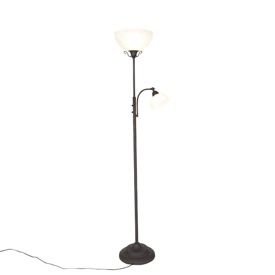 Qazqa Stehlampe Dallas, ohne Leuchtmittel, E27, Rostbraun, Landhaus, Stahl, 1-flammig