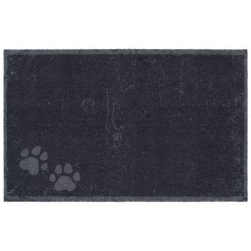 Fußmatte Waschbare Hundematte Paws Anthrazit, HANSE Home, rechteckig, Höhe: 4 mm
