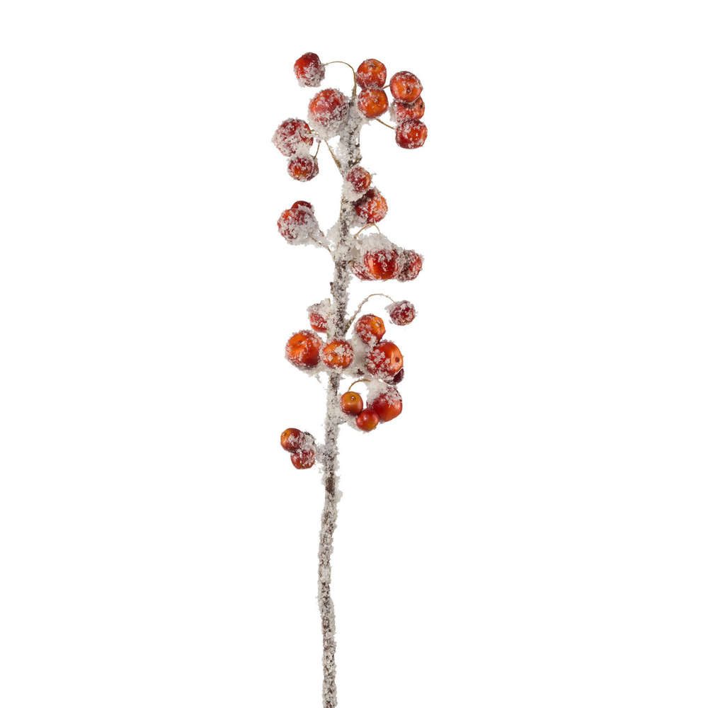 Kunstzweig Künstlicher Zierapfel-Zweig 72cm. Apfel, Beeren-Zweig günstig online kaufen