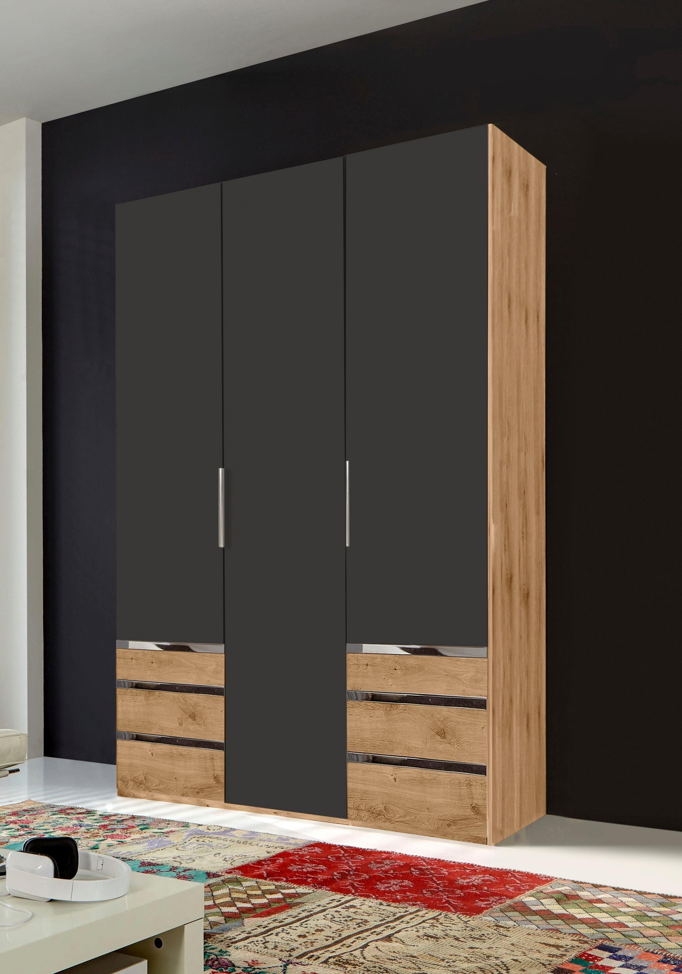 mit Schubladen Kleiderschrank Fresh Go To Level plankeneichefarben/graphit