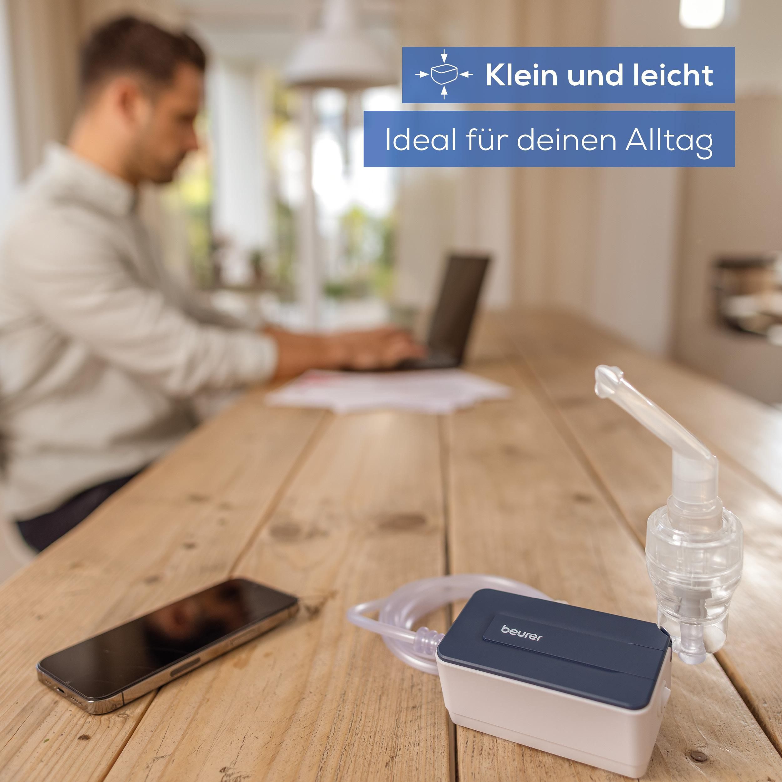BEURER Inhalationsgerät IH 15 Inhalator zur Behandlung der oberen und unteren Atemwege, Anwendung bei Erkältung, Asthma, und Atemwegserkrankungen