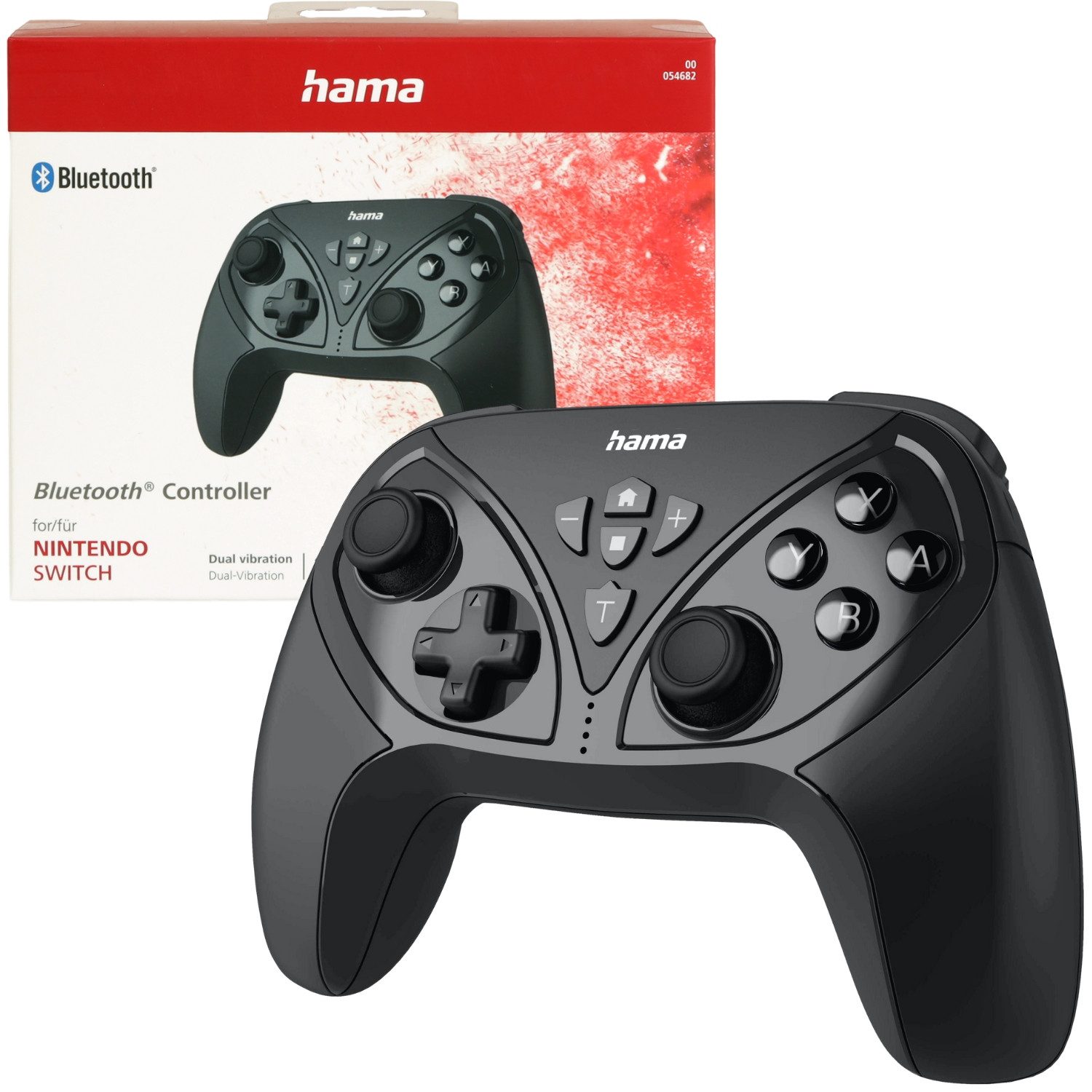 Hama Bluetooth Pro Wireless Controller Pad Kabellos Switch-Controller (Packung, passend für Nintendo Switch OLED Lite Konsole Li-Ion Akku Vibration)