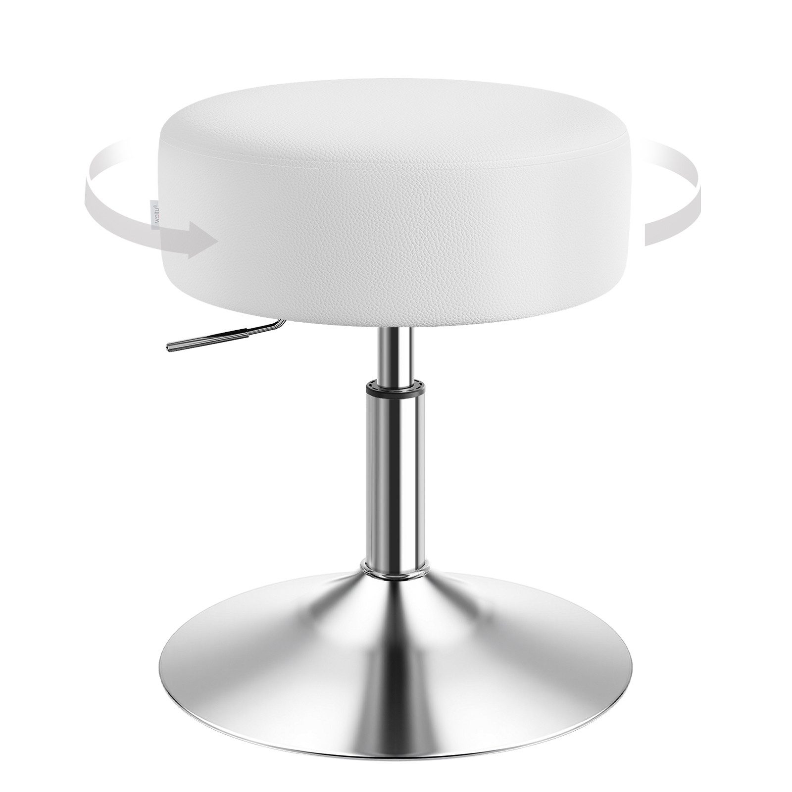 Woltu Drehhocker, Schminkhocker Kunstleder mit verchromtem Metallgestell
