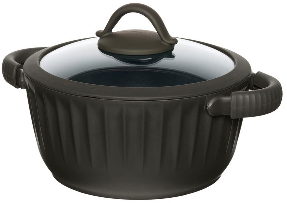 RESTO Kitchenware Bratentopf Ascella, Schmortopf antihaftbeschichtet und spülmaschinenfest, Aluminiumguss (2-tlg), Geeignet für alle Herdarten, auch Induktion, im Geschenkkarton