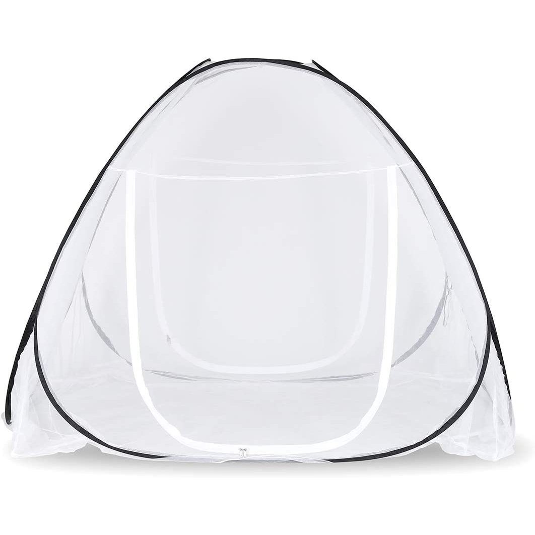 Sekey Moskitonetz Pop-up Moskitonetz mit Reißverschluss – Schnell Aufklappbar, Selbststehend & Platzsparend,Reise & Camping,200 x 180 x 145cm, Weiß