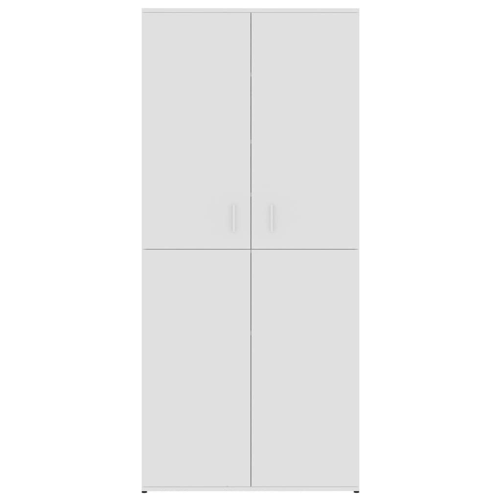 furnicato Schuhschrank Weiß 80×39×178 cm Holzwerkstoff