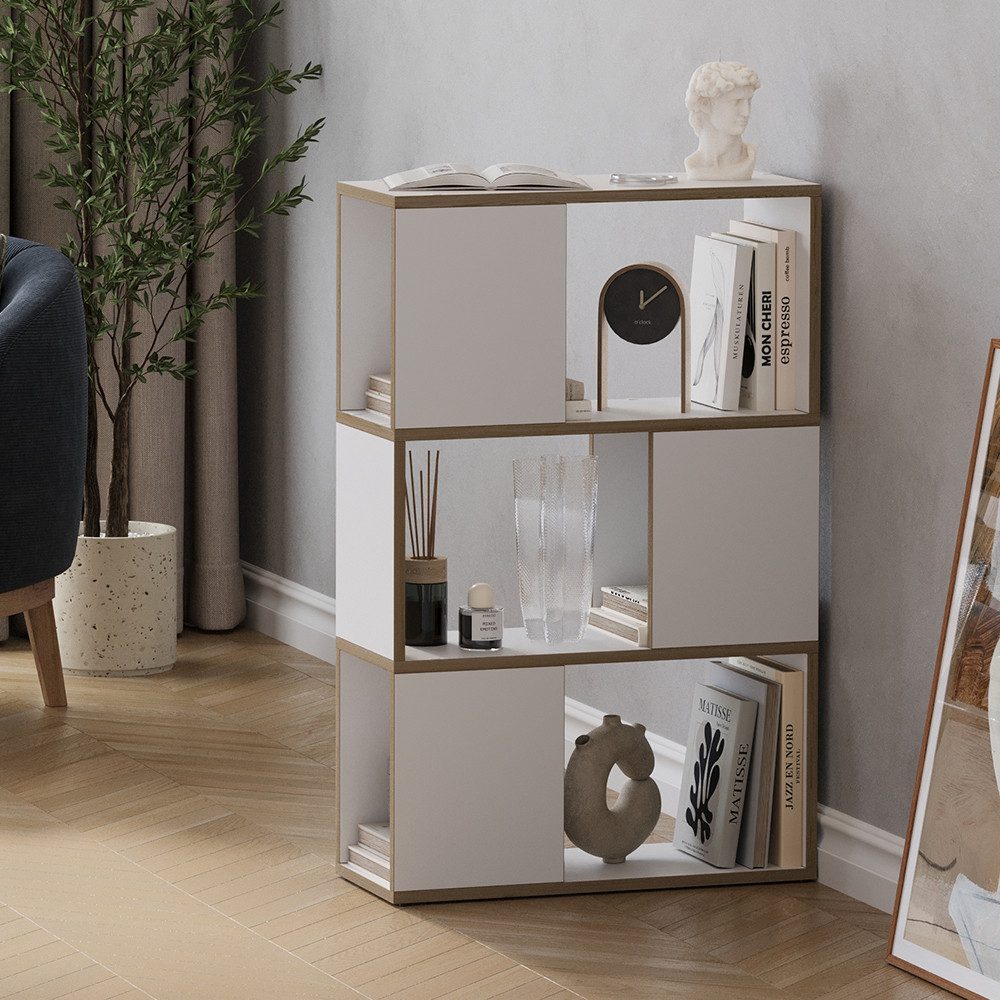 Vicco Raumteiler Eneos, Weiß/Eiche, 60 x 94 cm günstig online kaufen