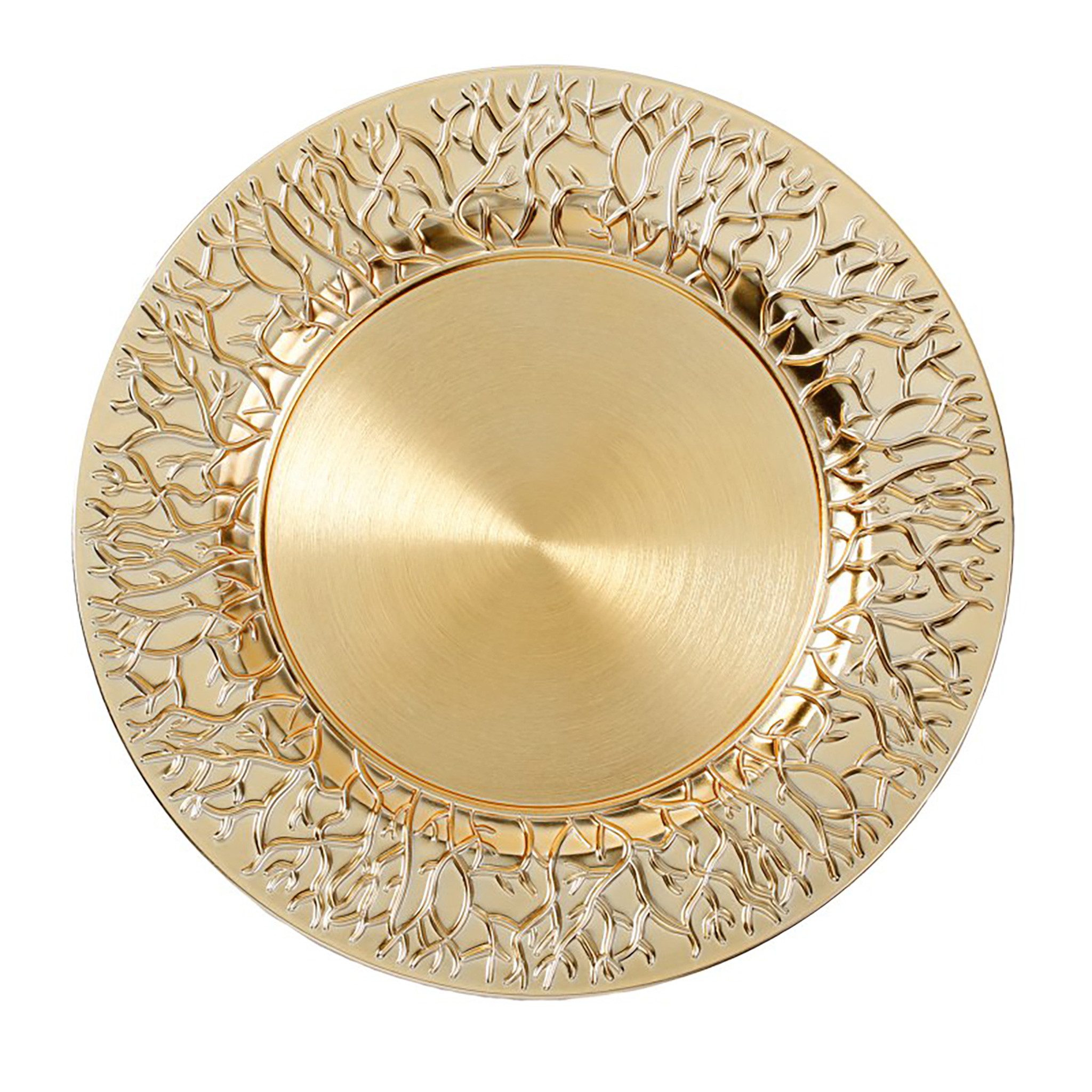 MAGIC by Inge Dekoteller, Dekoteller 33cm Kunststoff Zweige - Gold metallic