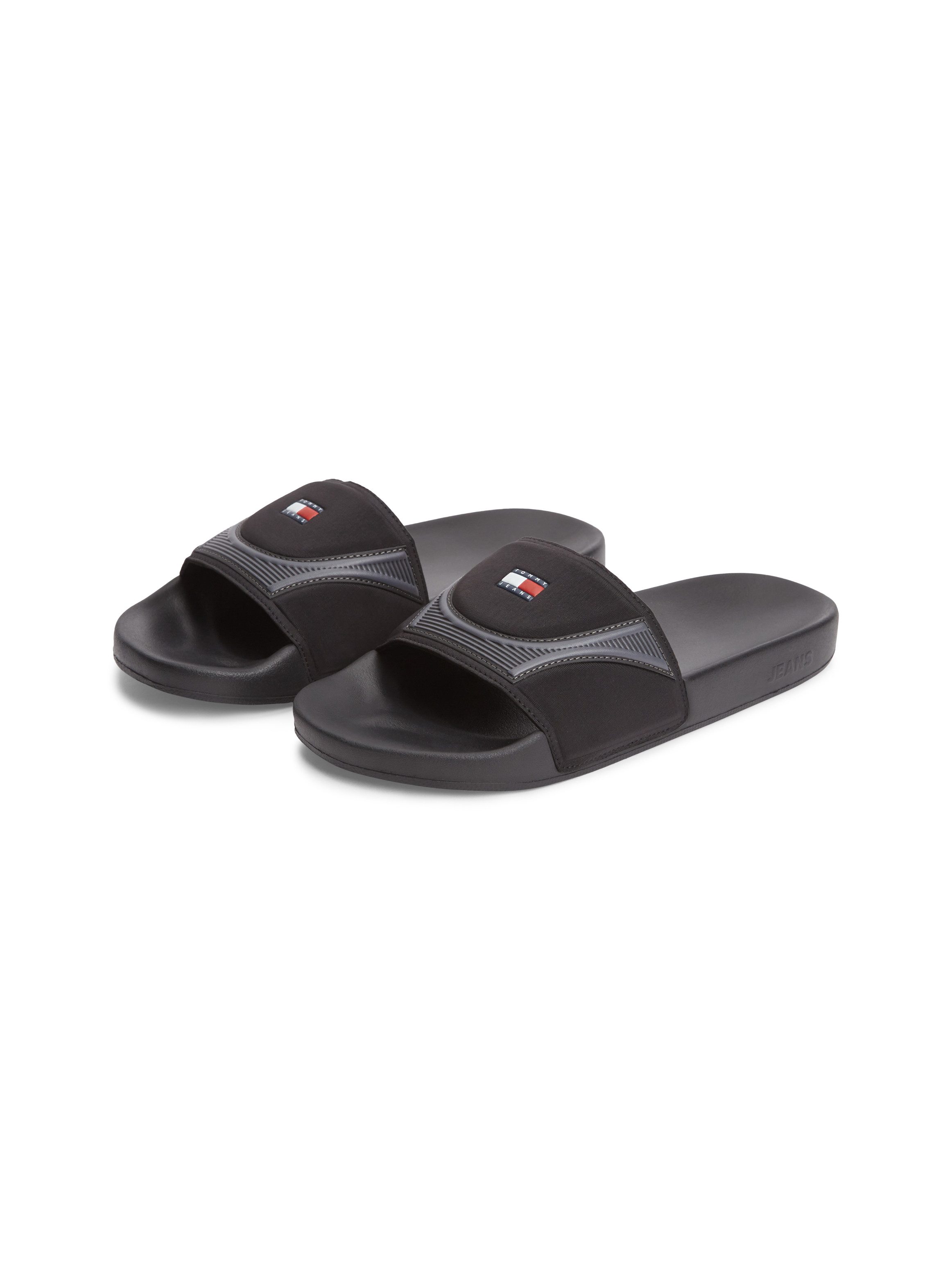Tommy Jeans TOMMY JEANS SEASONAL POOL SLIDE Pantolette Poolslides, Sommerschuh, Schlupfschuh mit Kontrastbesätzen